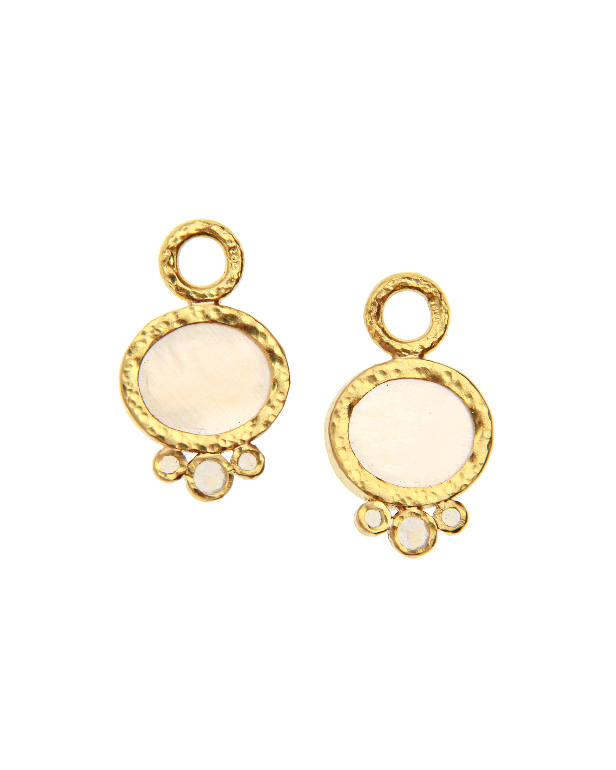 Peacock 'Stalking Lion' Earring Charms