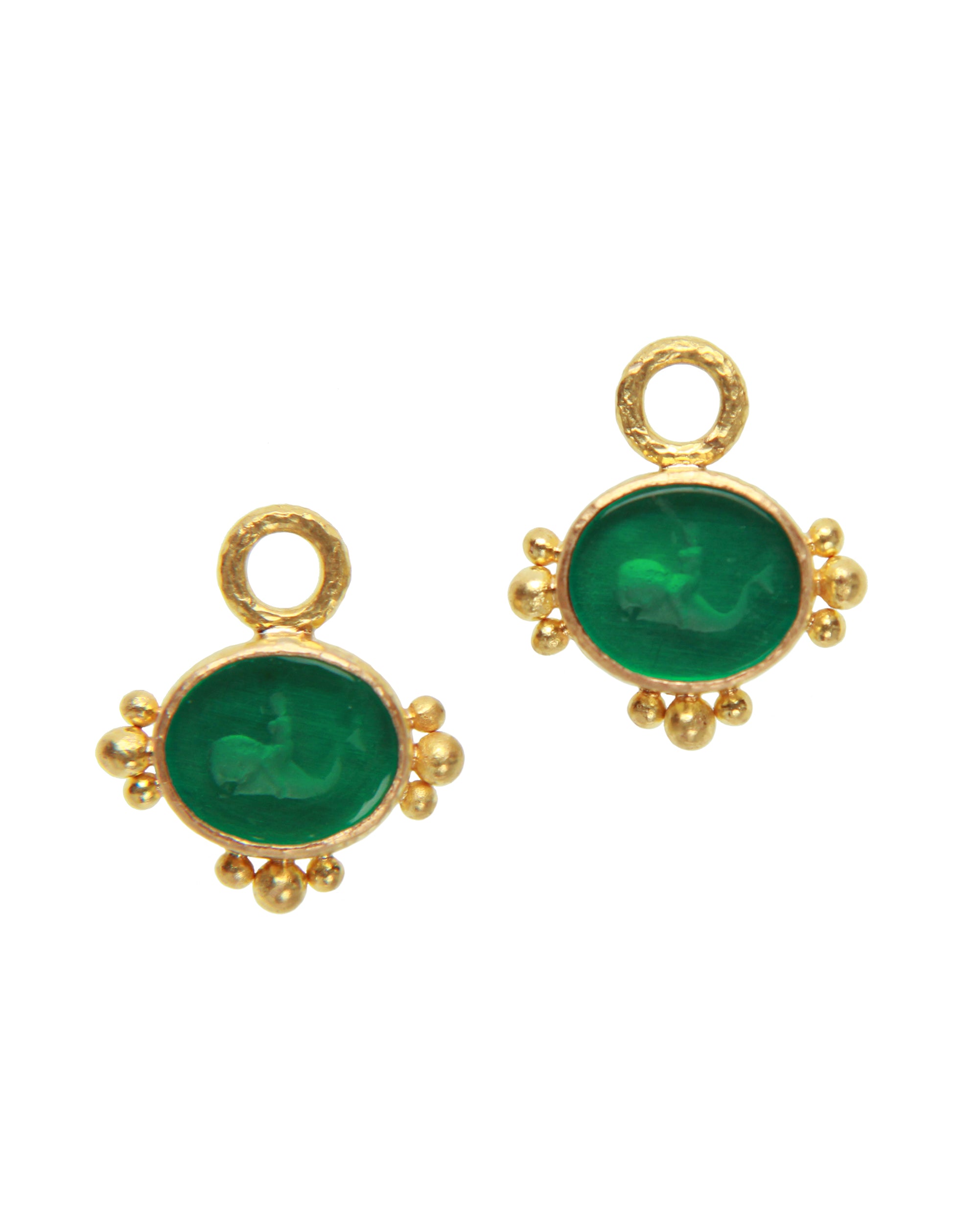 Pine Green 'Dolphin' Earring Charms