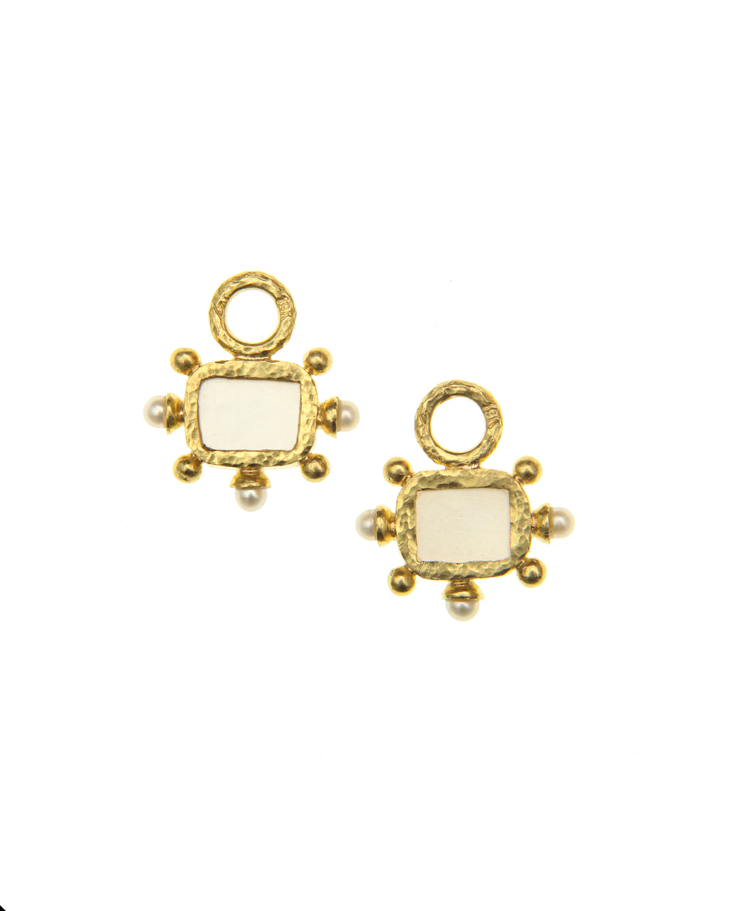 Cerulean 'Chimera' and Pearl Earring Charms