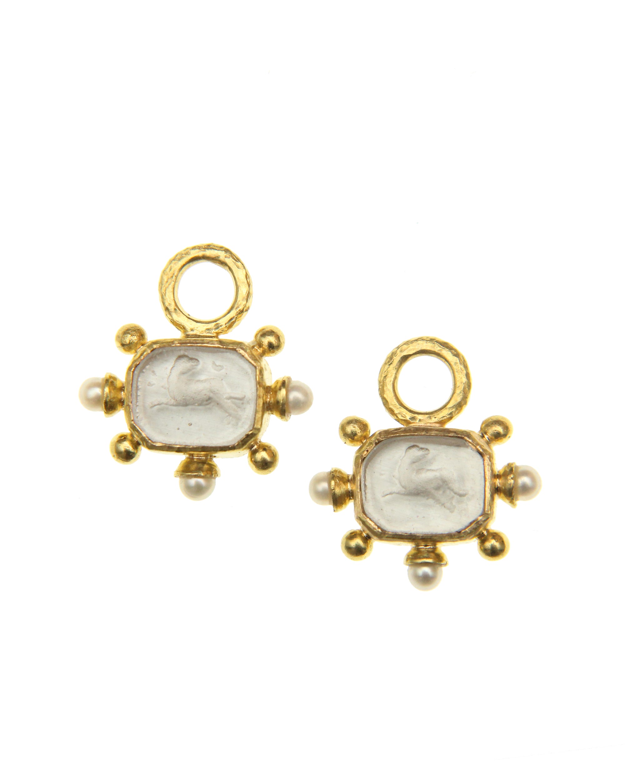 Crystal 'Chimera' and Pearl Earring Charms