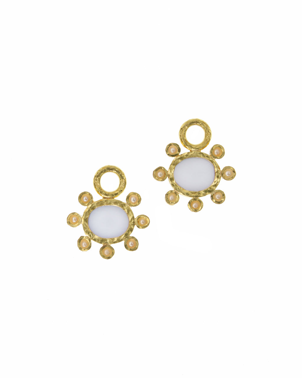 Pink 'Cherub and Rooster' Earring Charms