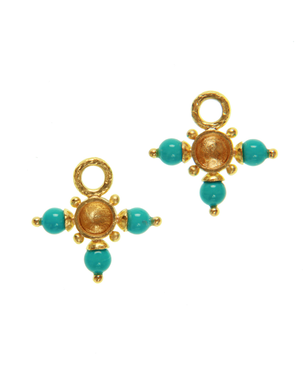 Sleeping Beauty Turquoise Earring Charms