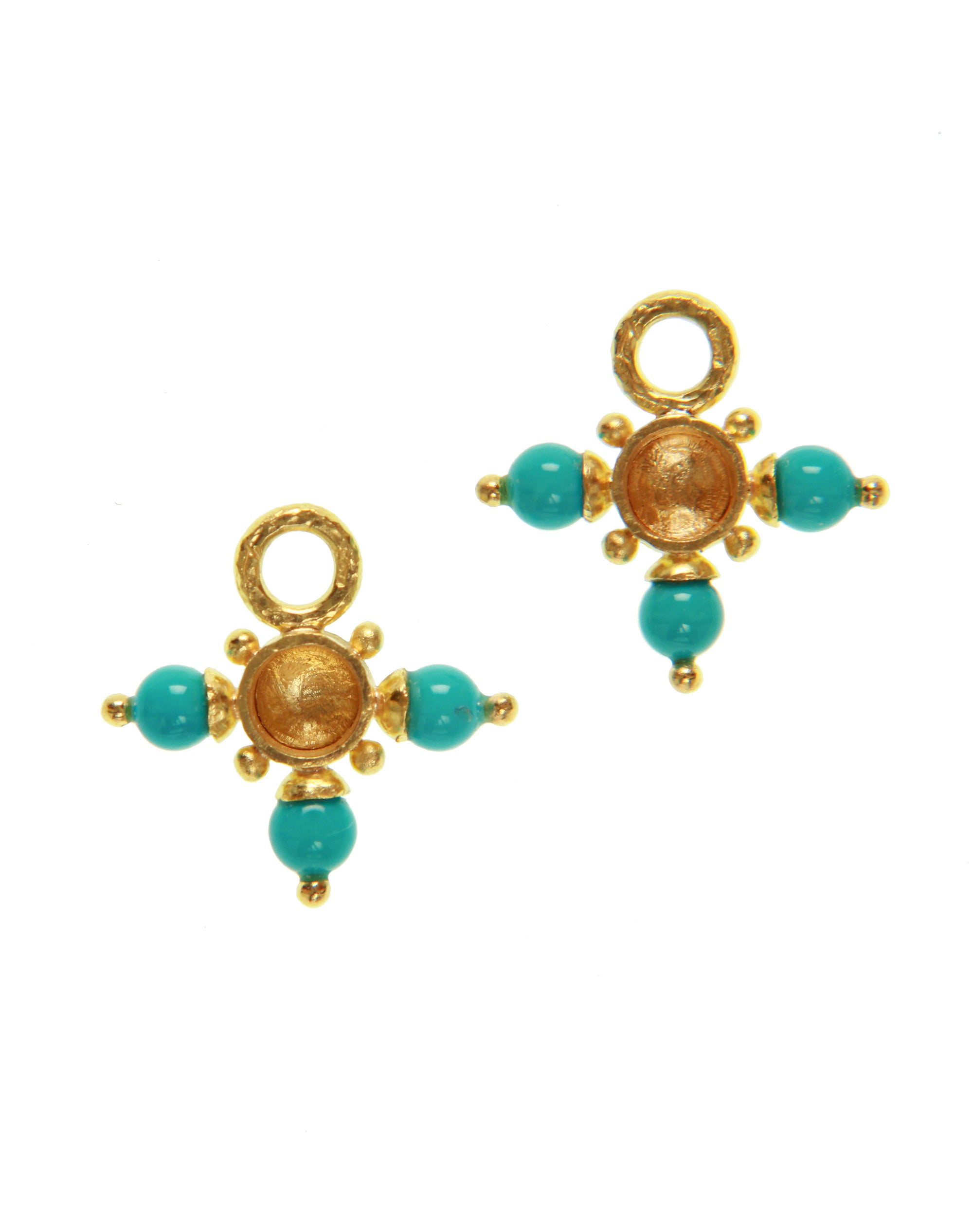 Sleeping Beauty Turquoise Earring Charms