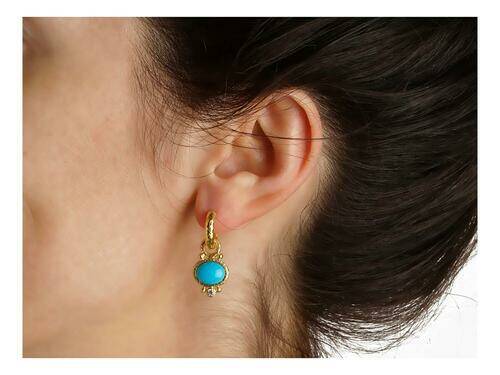 Sleeping Beauty Turquoise Earring Charms