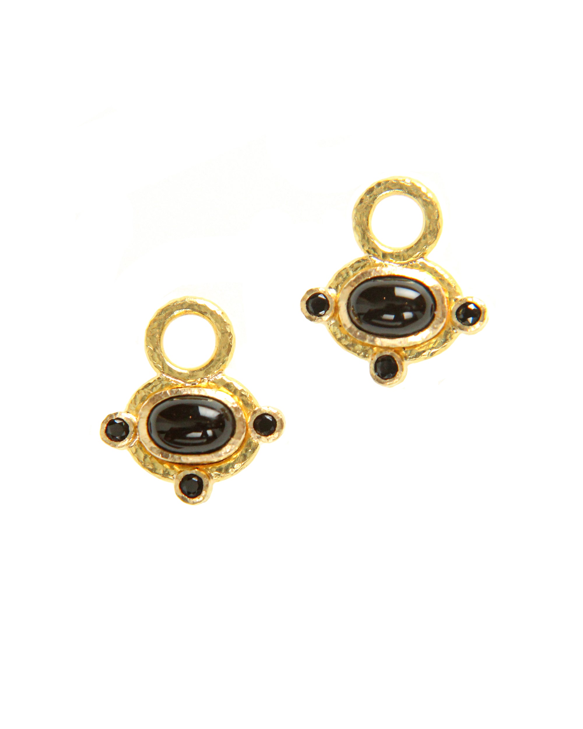 Onyx and Black Spinel Earring Charms