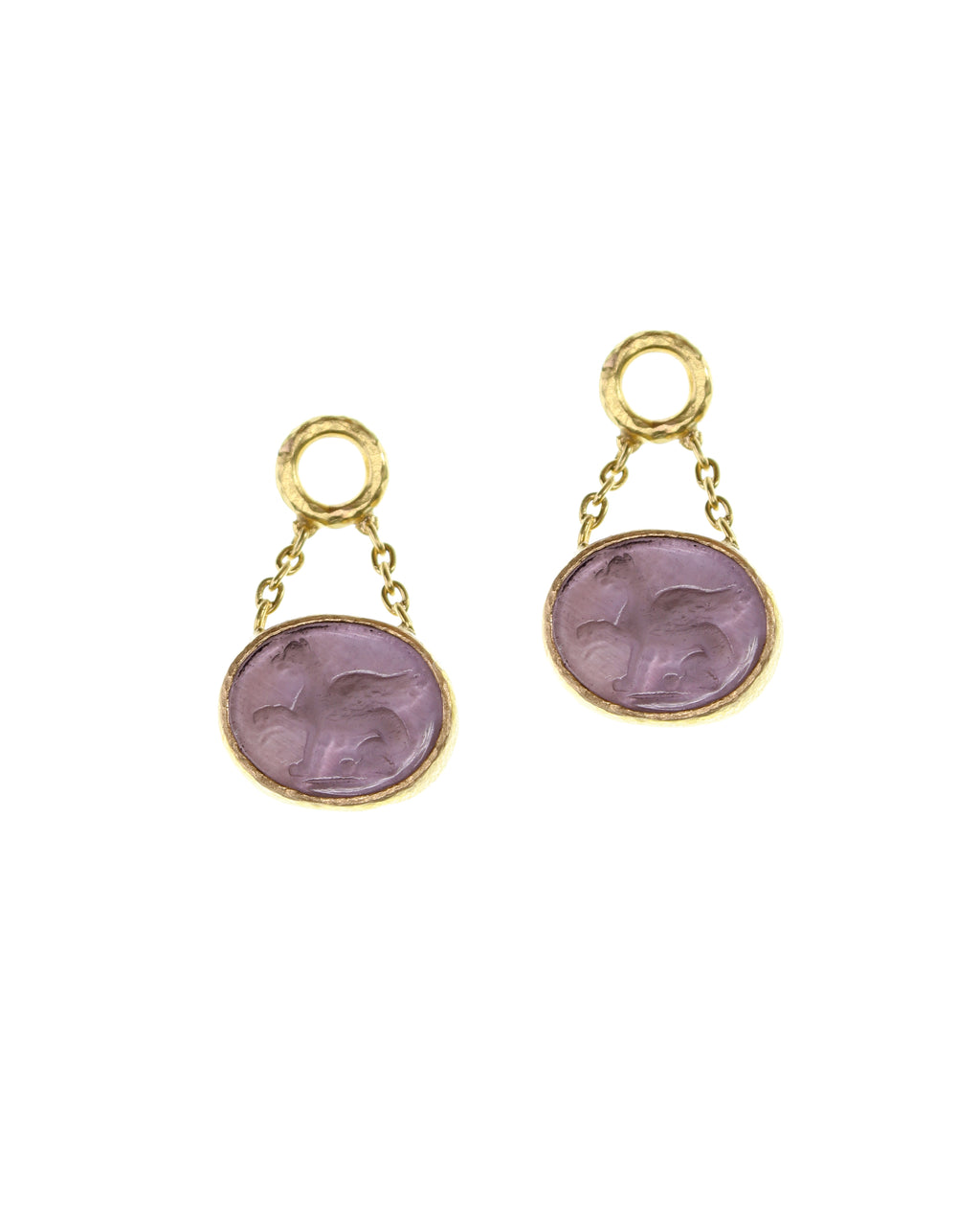 Mulberry Venetian Glass 'Grifo' Earring Charms