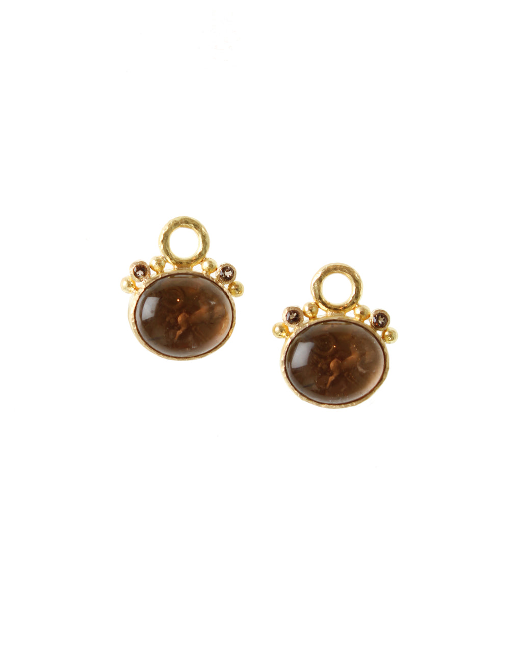 Bronze 'Cabochon Quadriga' Earring Charms