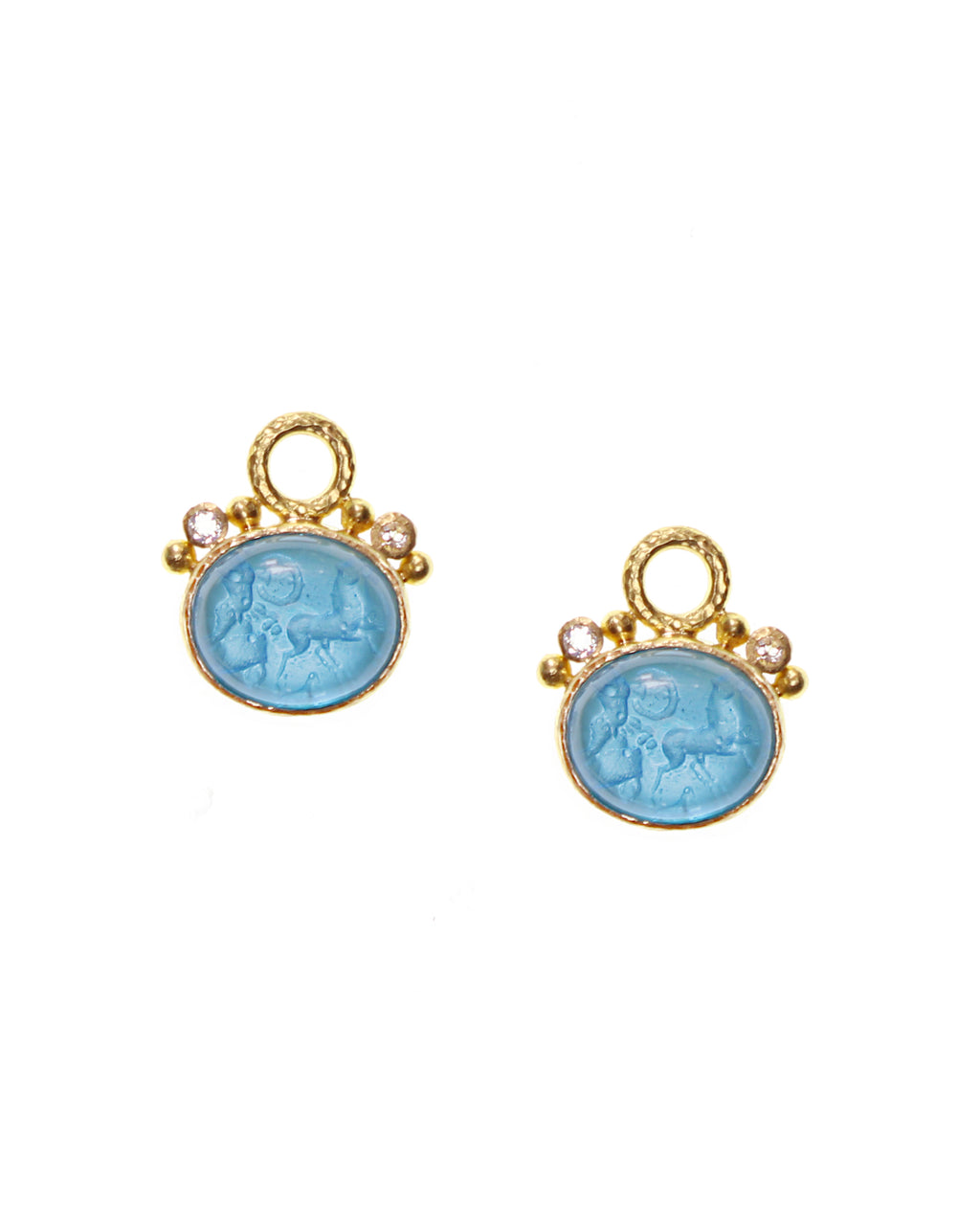 Cerulean 'Cabochon Quadriga' Earring Charms
