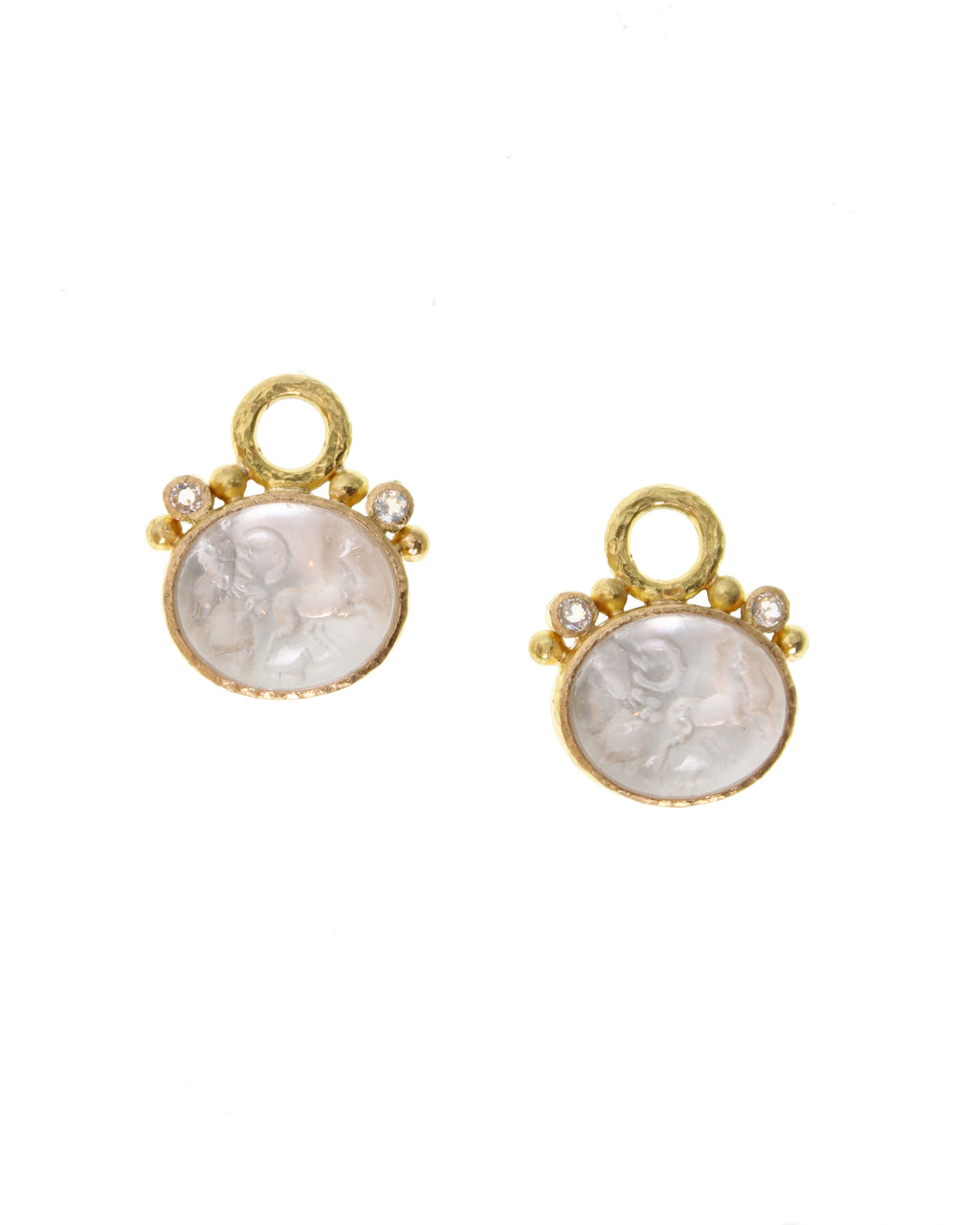 Crystal 'Cabochon Quadriga' Earring Charms