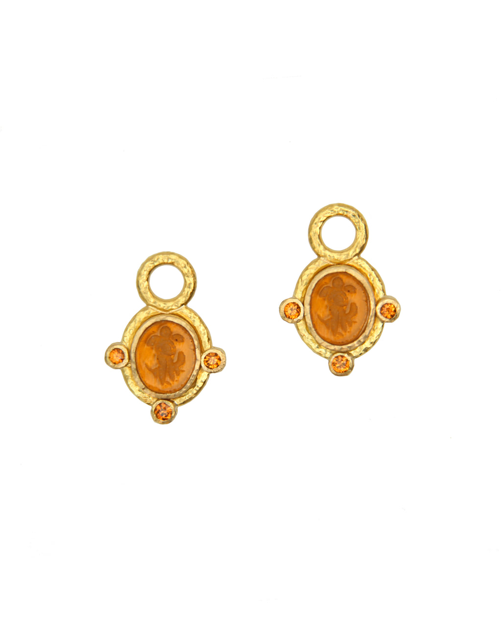 Amber 'Micro Angel and Dog' Earring Charms