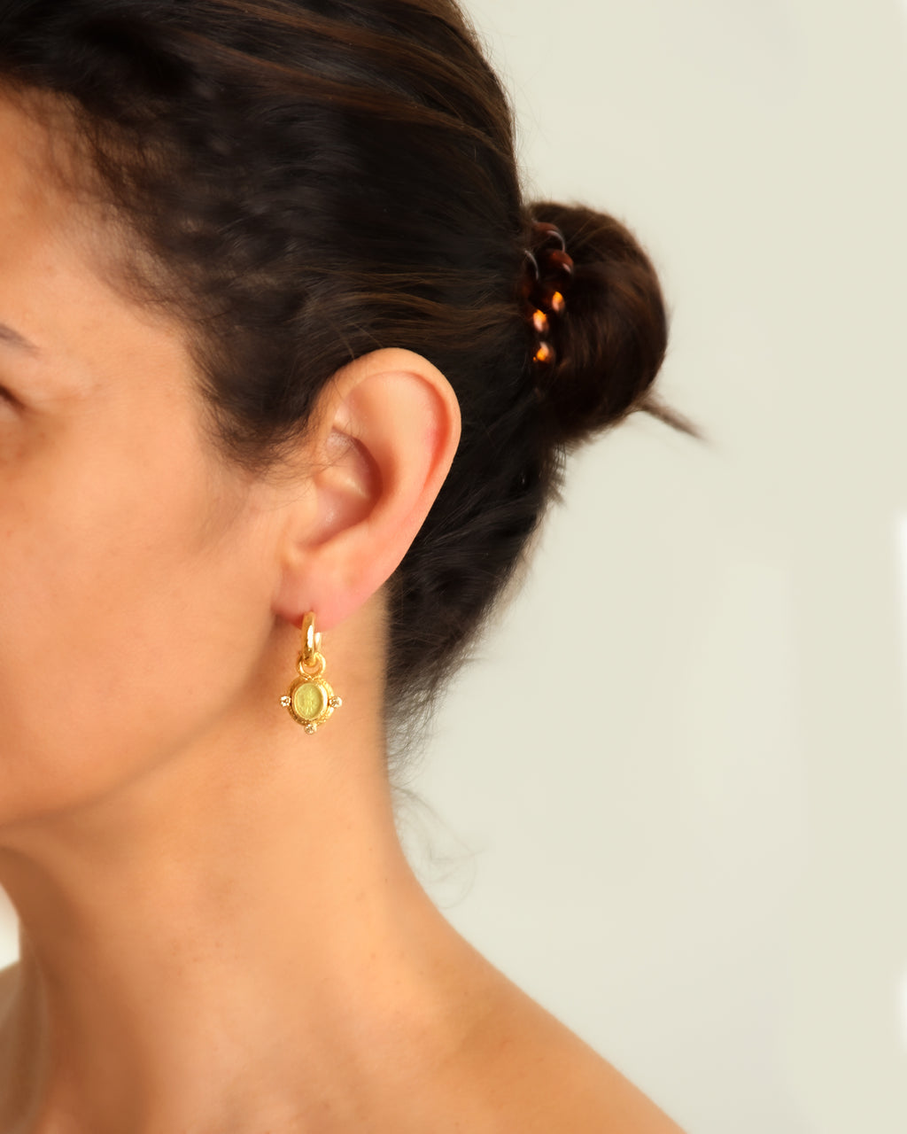 Amber 'Micro Angel and Dog' Earring Charms