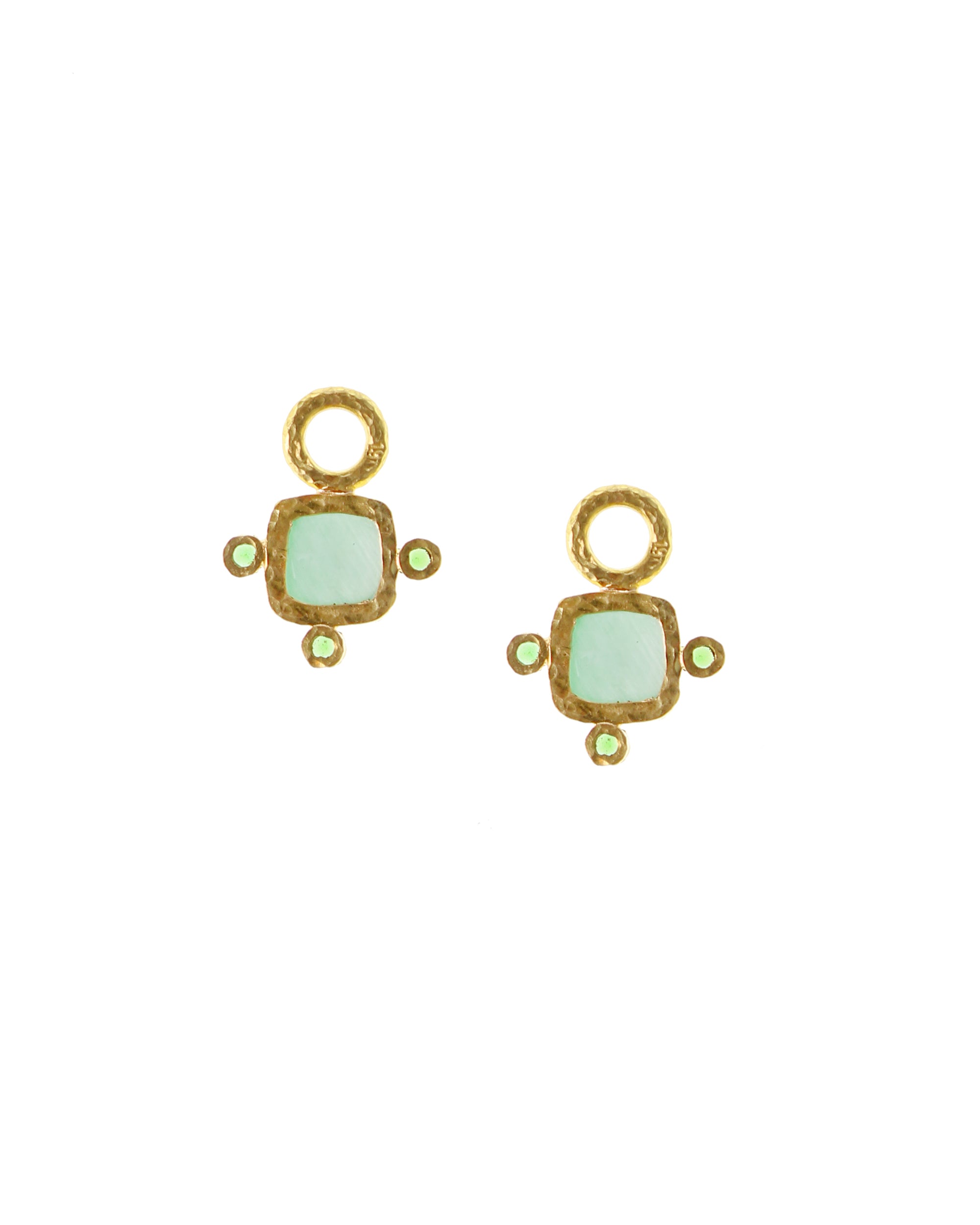 Green 'Quadrato Antico' Earring Charms
