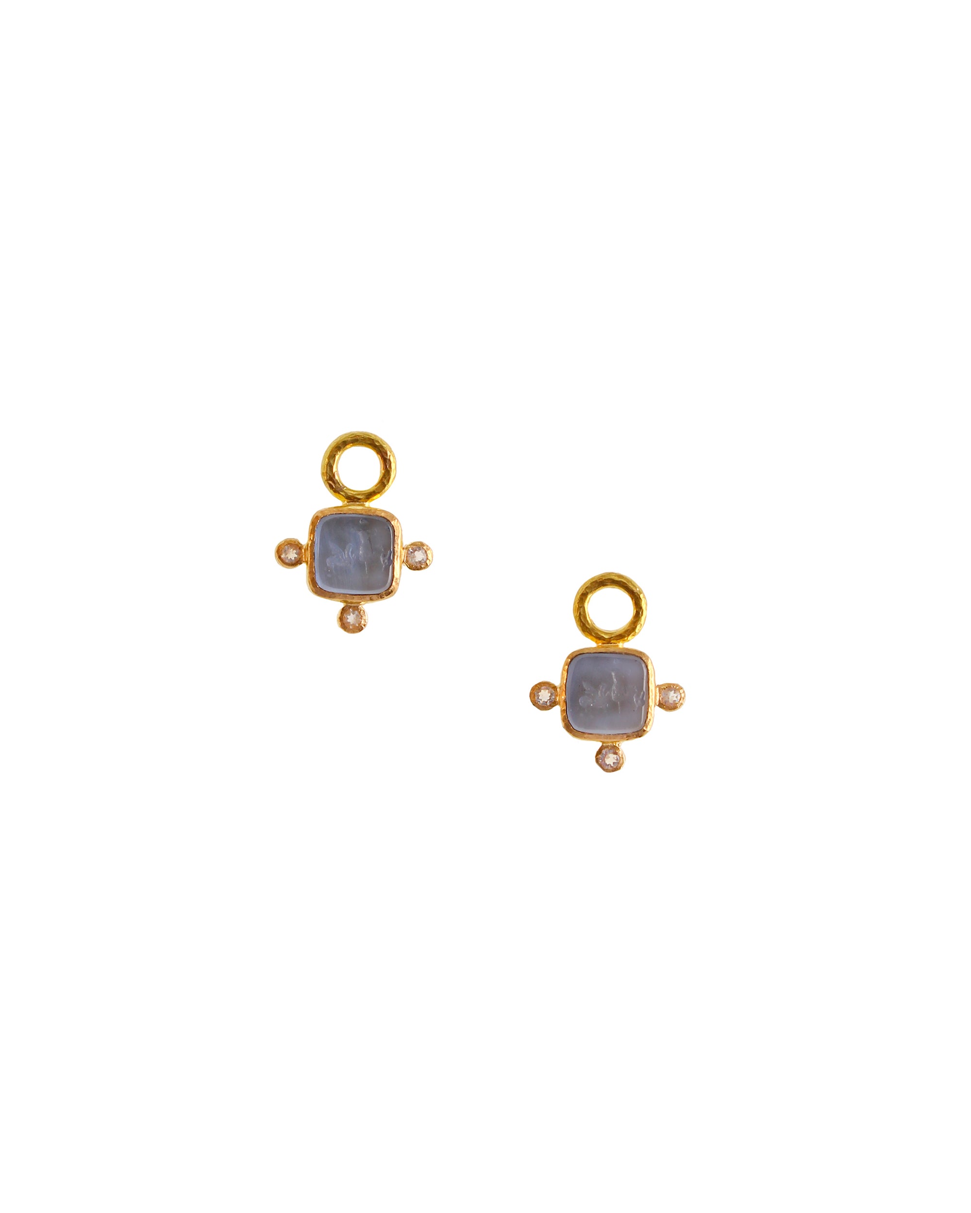 'Quadrato Antico' Venetian Glass Earring Charms