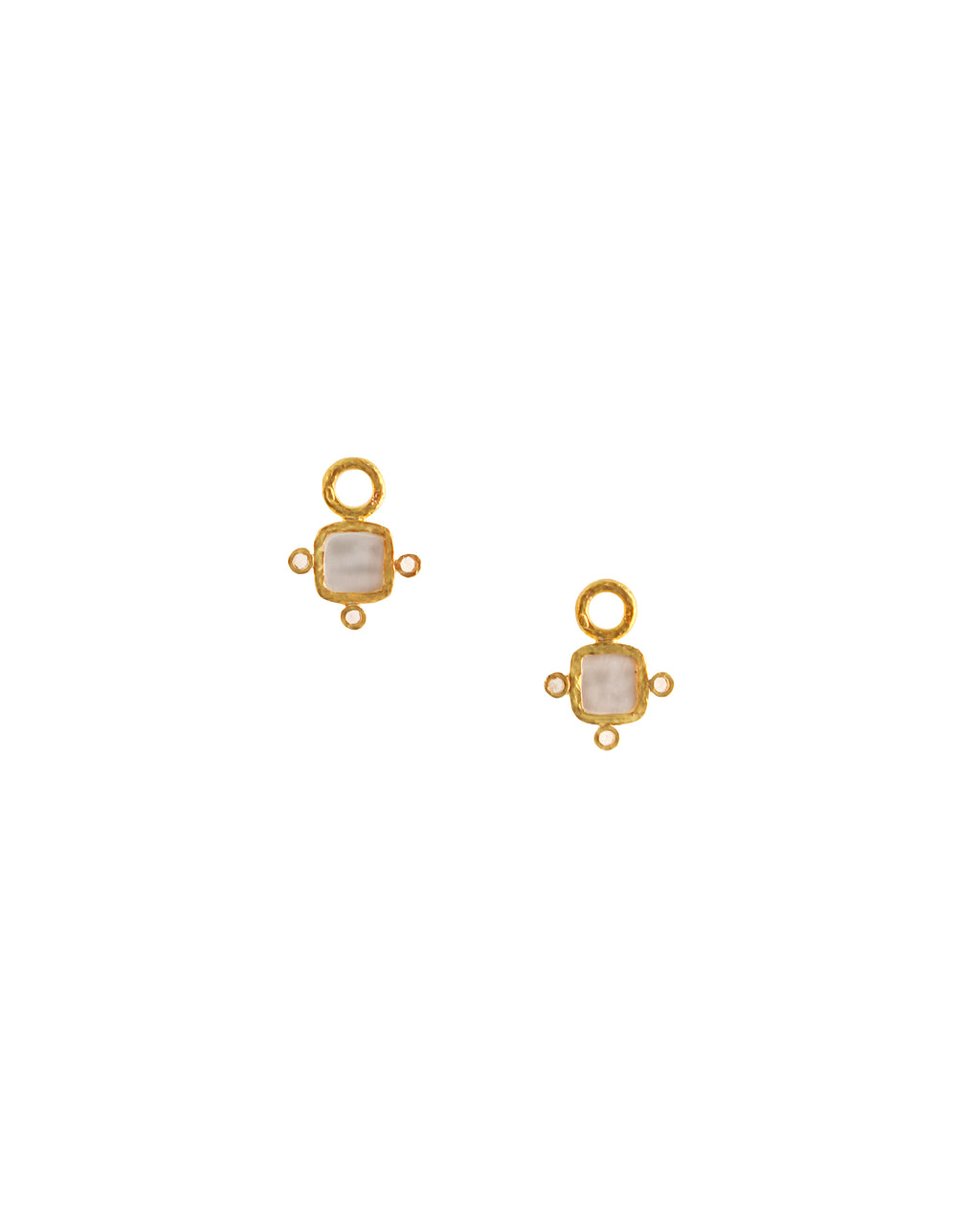 'Quadrato Antico' Venetian Glass Earring Charms