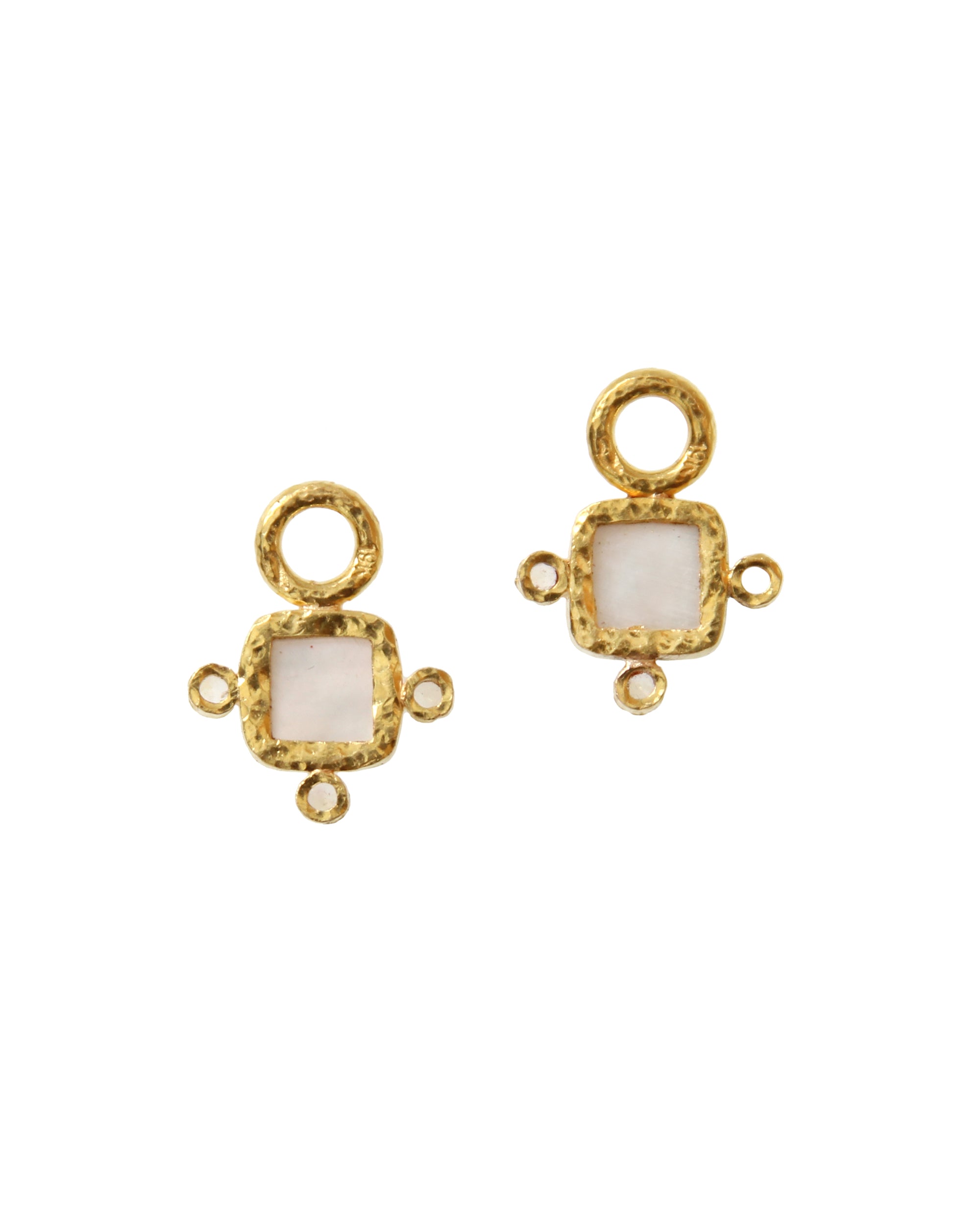 Pine 'Quadrato Antico' Earring Charms