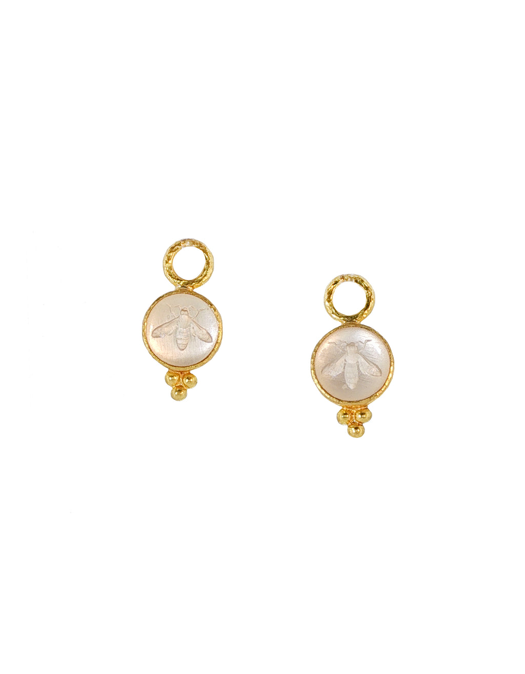 Rock Crystal 'Bee' Earring Charms