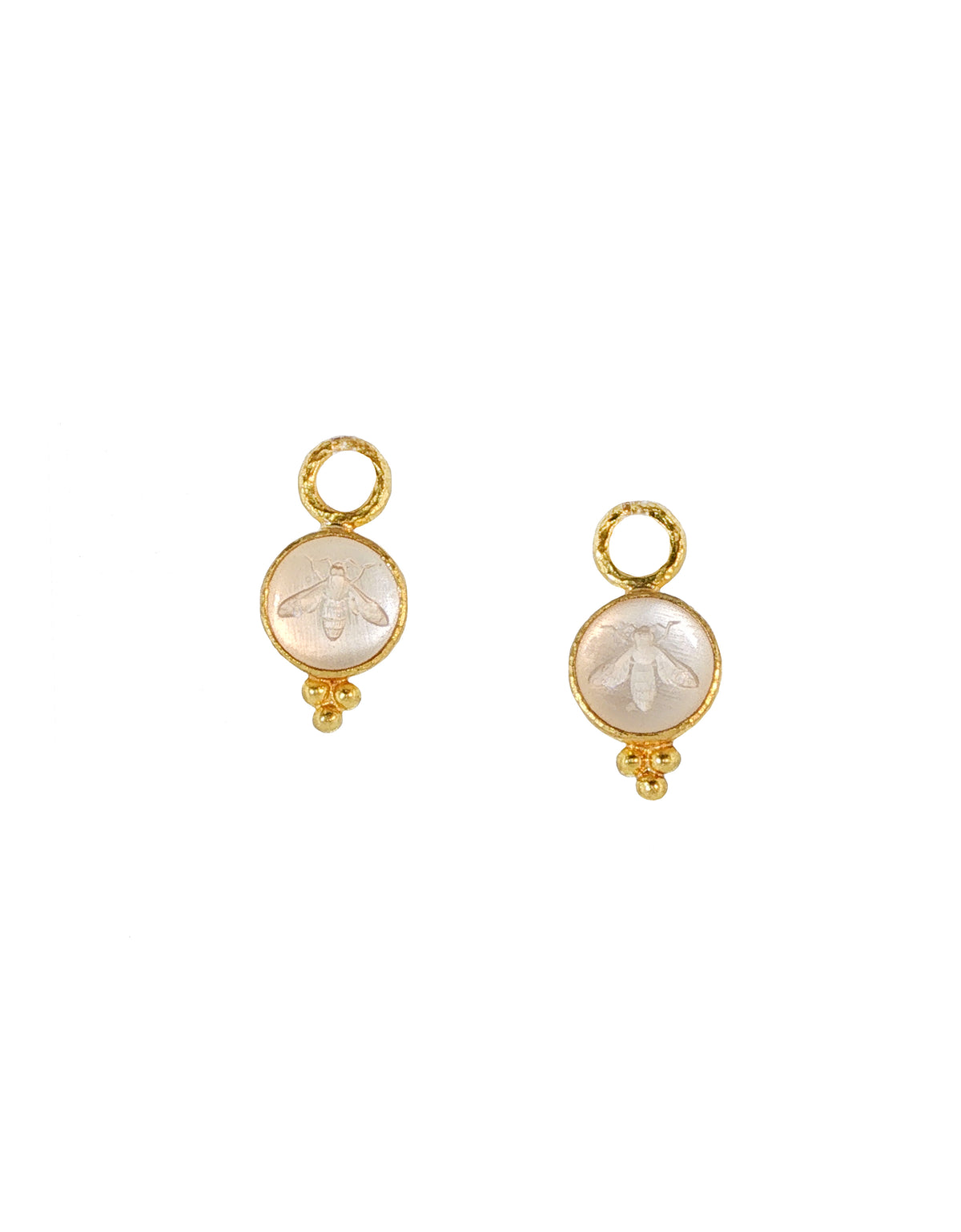 Rock Crystal 'Bee' Earring Charms