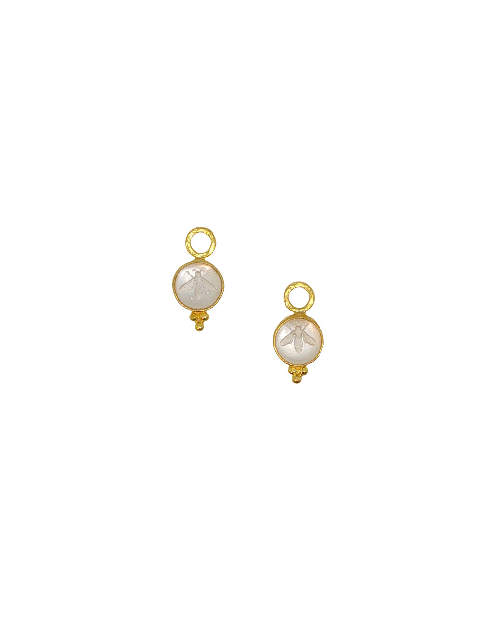 Rock Crystal 'Bee' Earring Charms