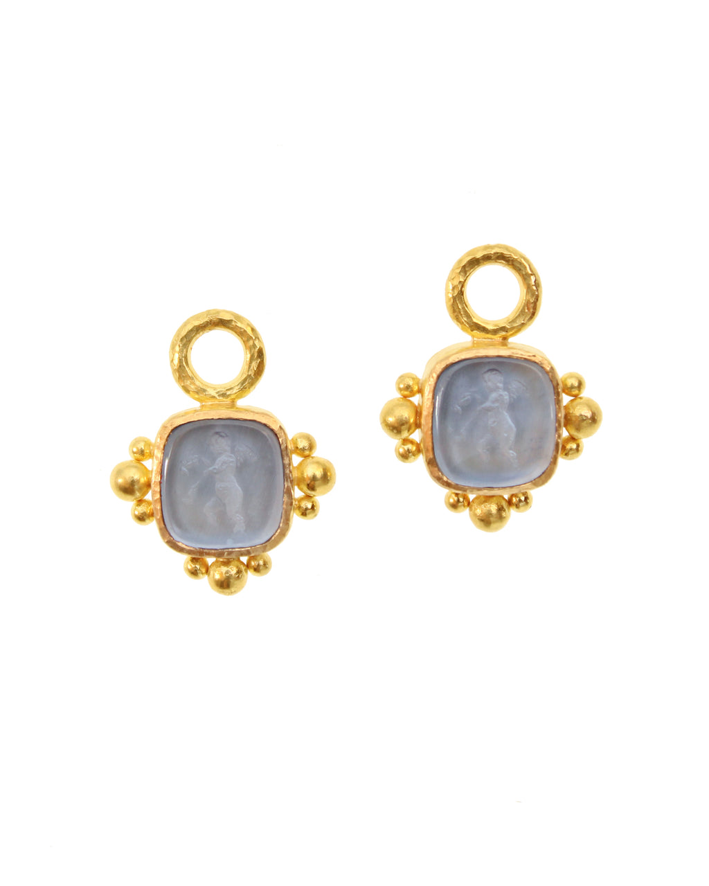 Cerulean 'Square Putto' Earring Charms