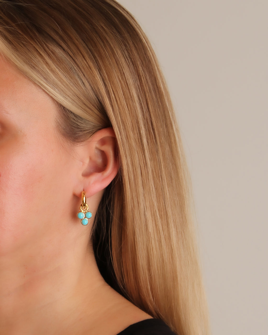 Cabochon Peridot Triad Earring Charms