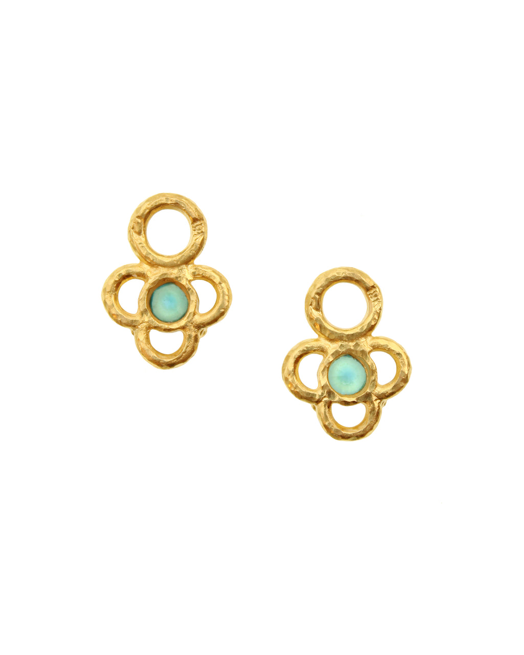 Blue Zircon with Wire Arches Earring Charms