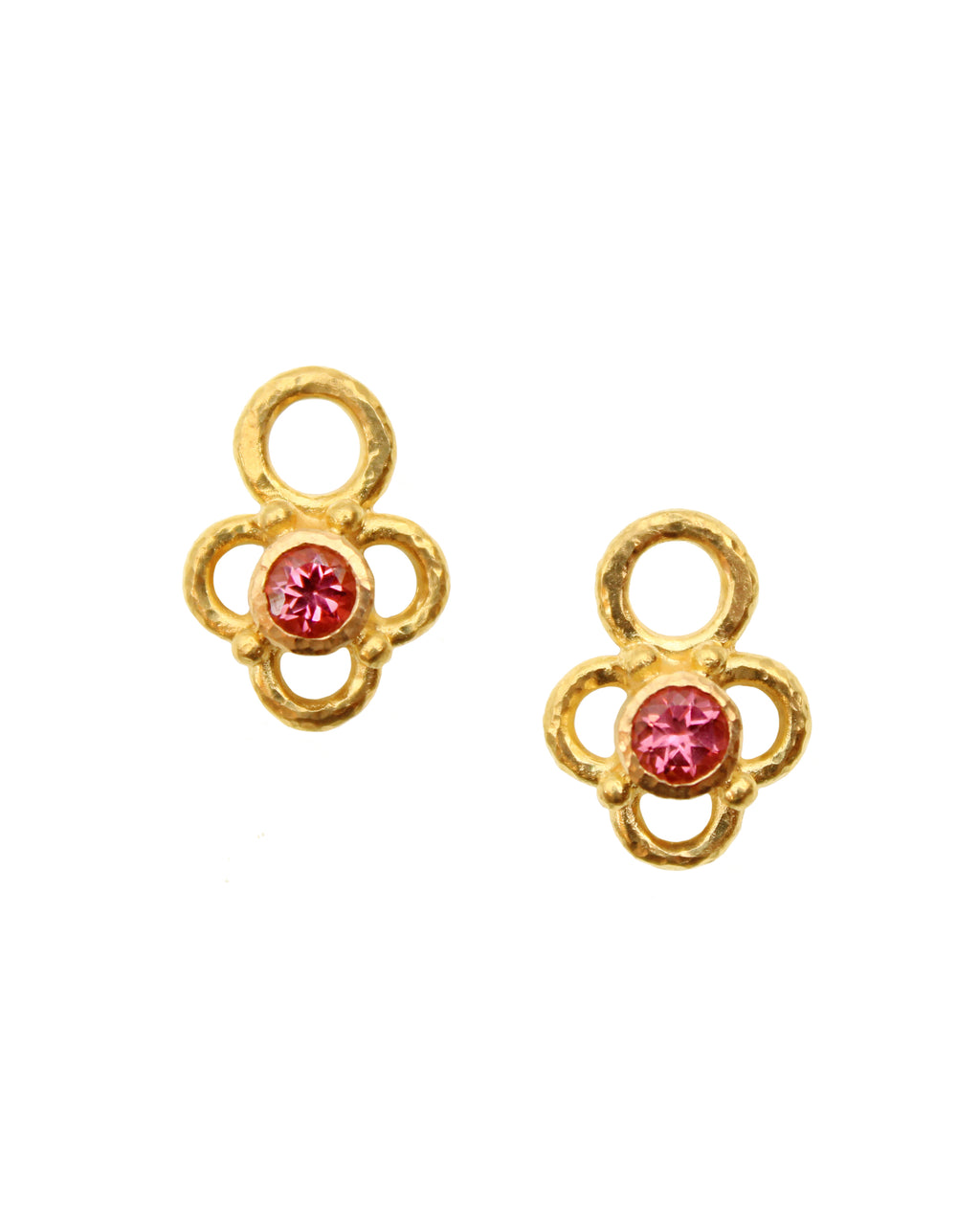 Rubellite with Wire Arches Earring Charms