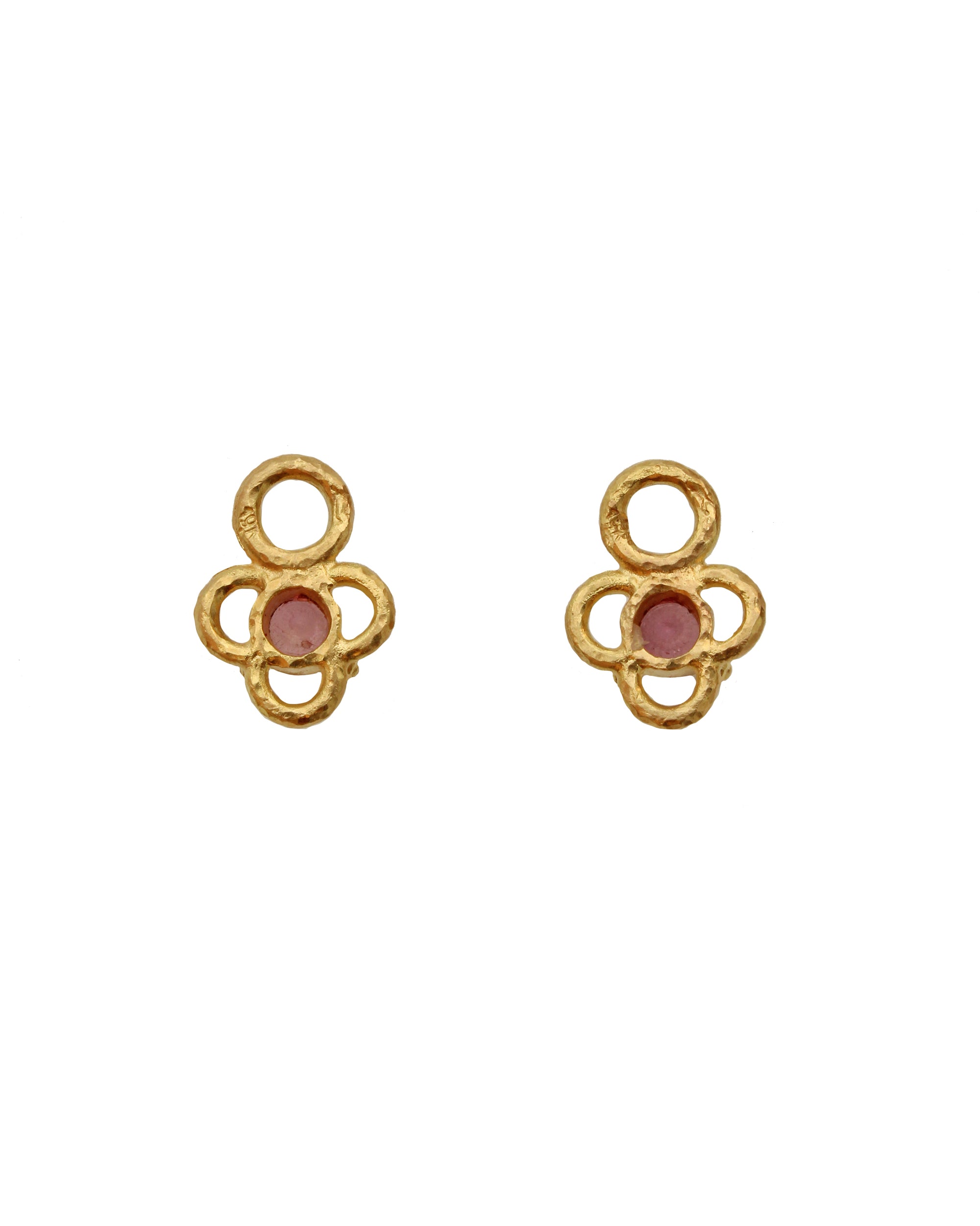 Pink Sapphire with Wire Arches Earring Charms