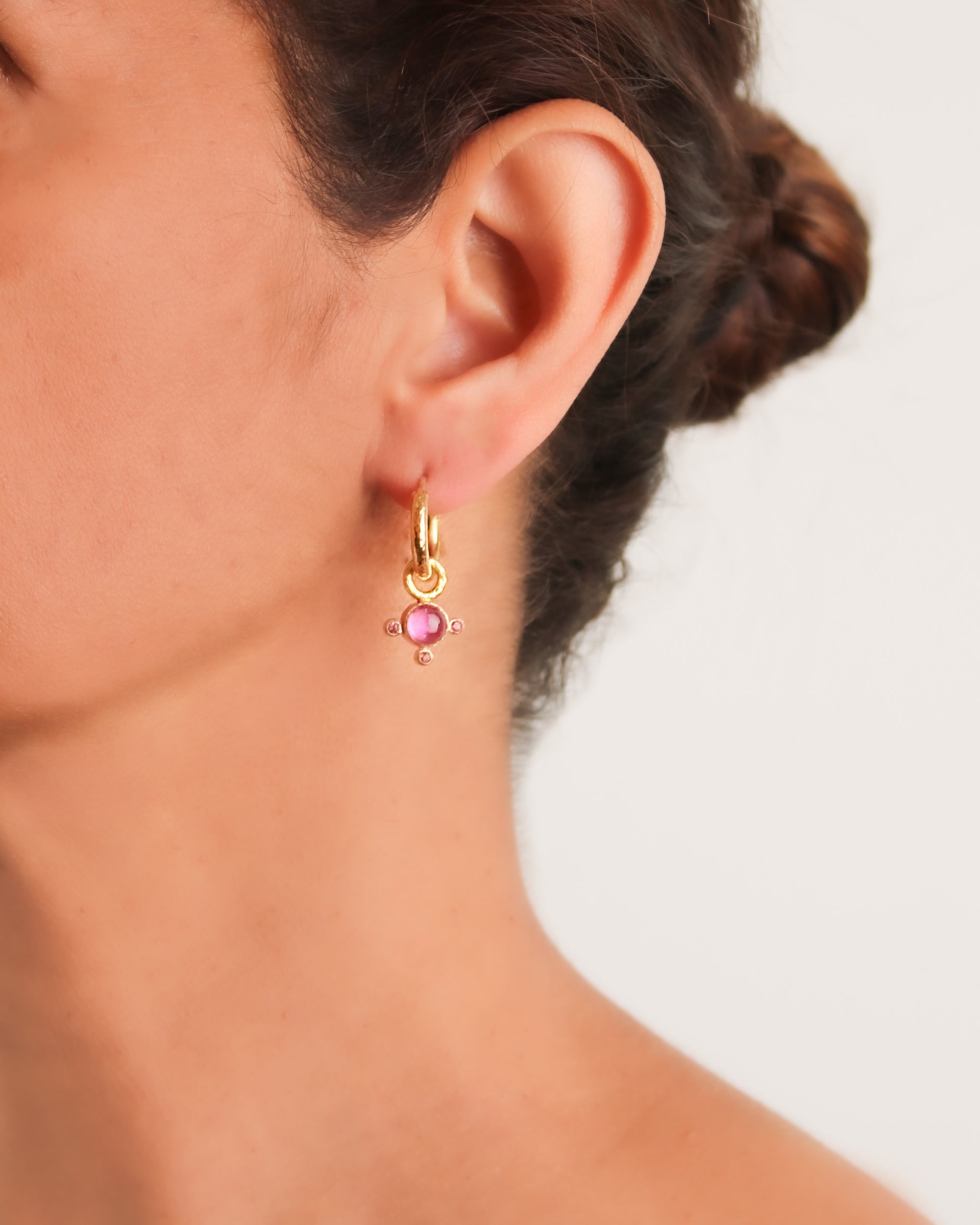 Pink Tourmaline Earring Charms