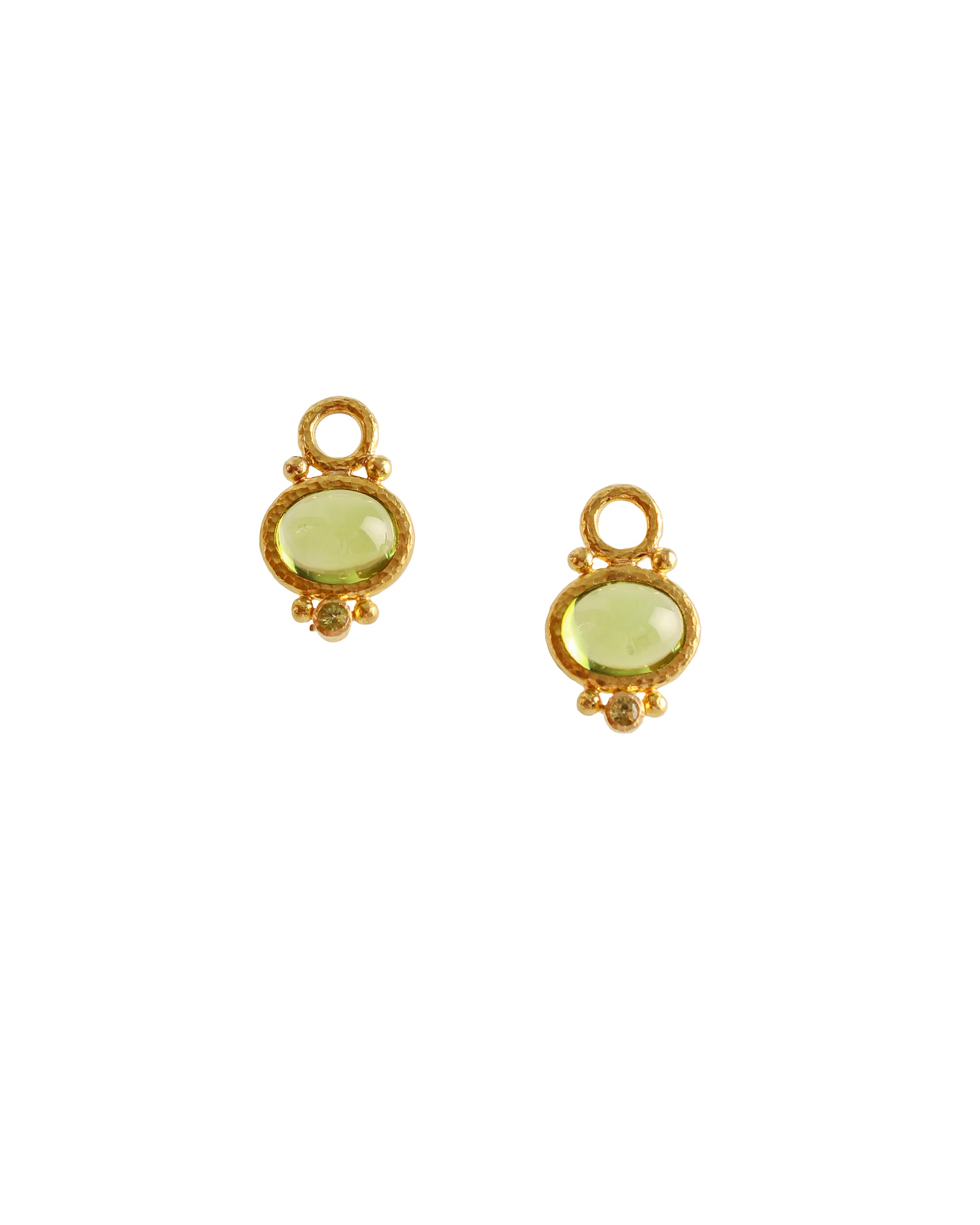 Cabochon Peridot Earring Charms