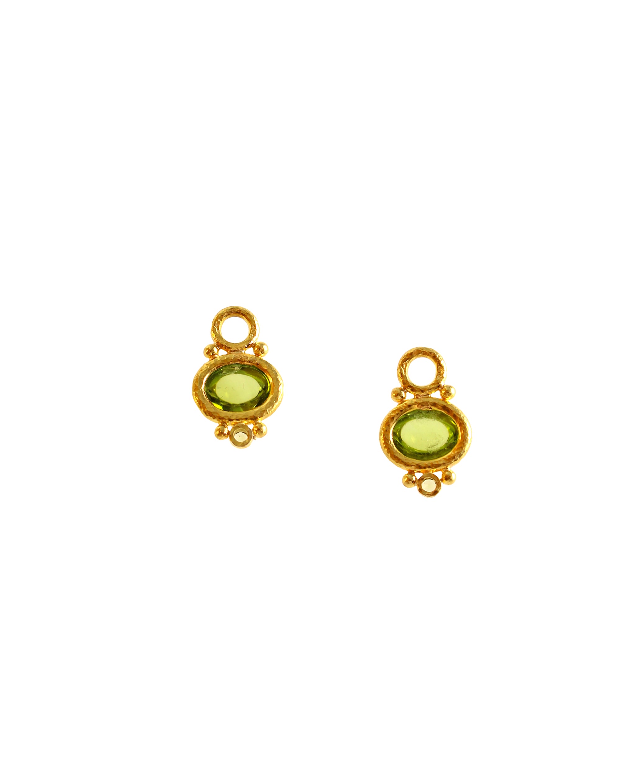 Cabochon Peridot Earring Charms