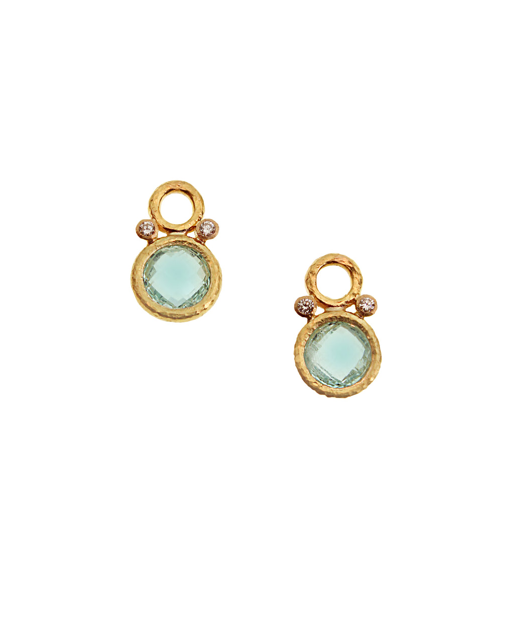 Faceted Aquamarine Earring Charms