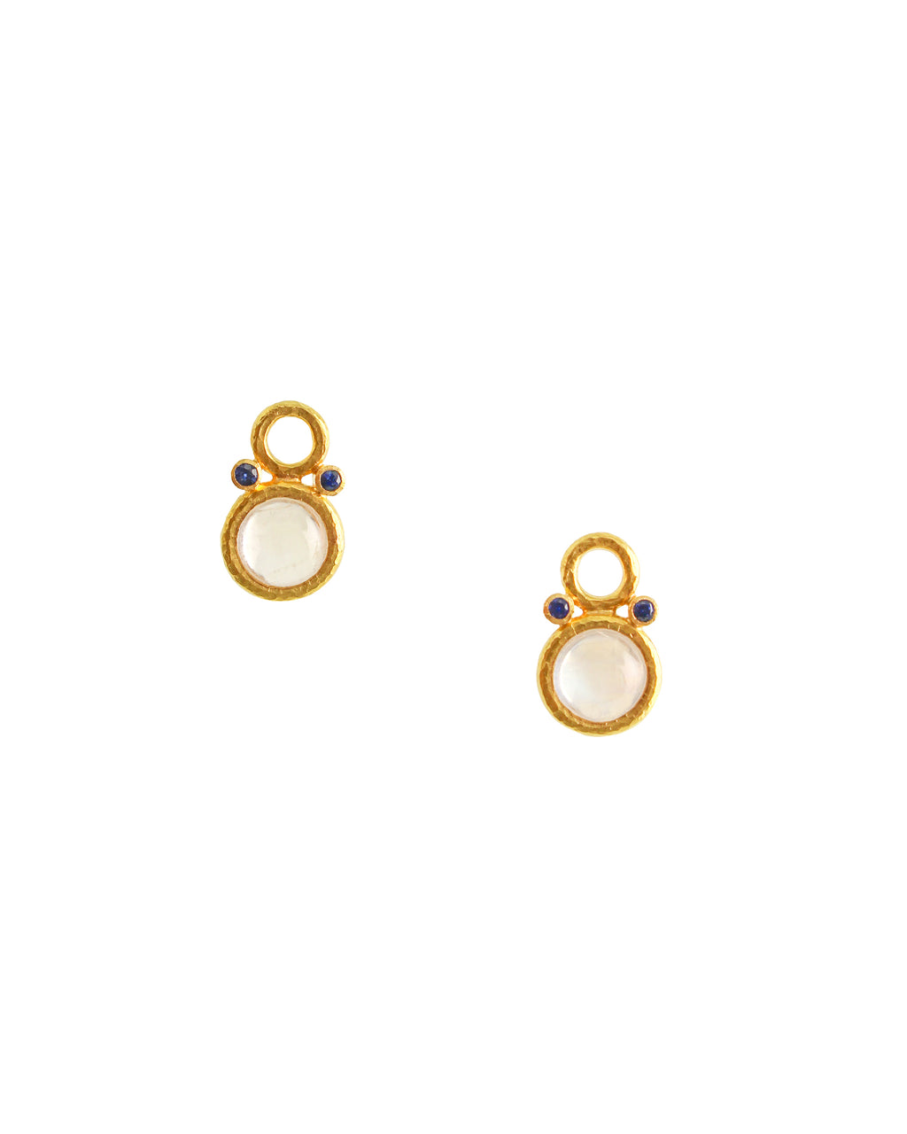 Moonstone and Blue Sapphire Earring Charms