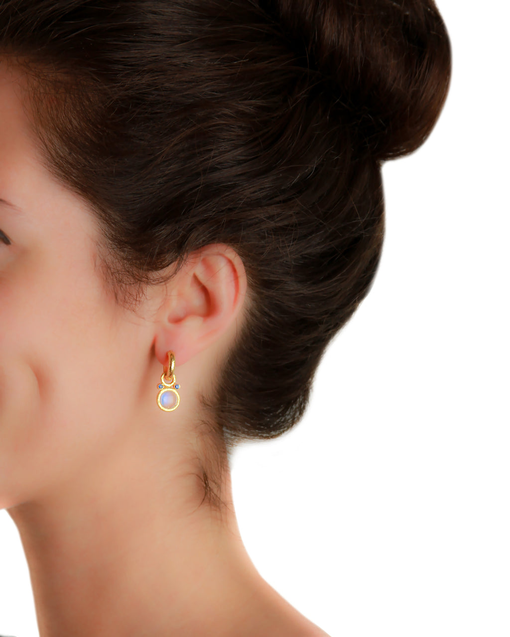 Moonstone and Blue Sapphire Earring Charms