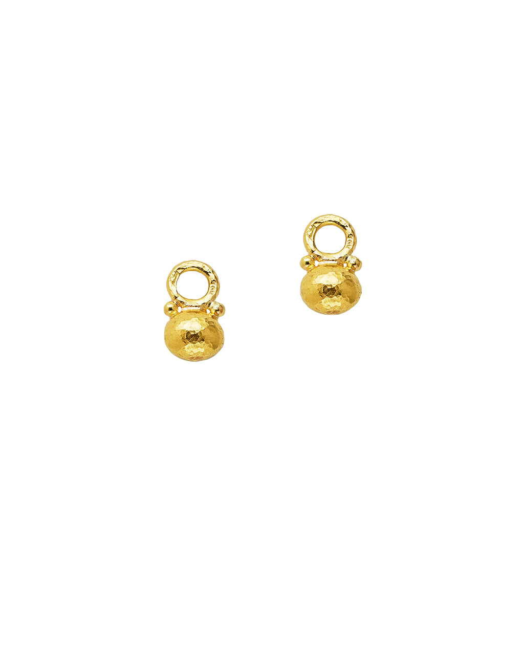 Horizontal Gold Oval Earring Charms