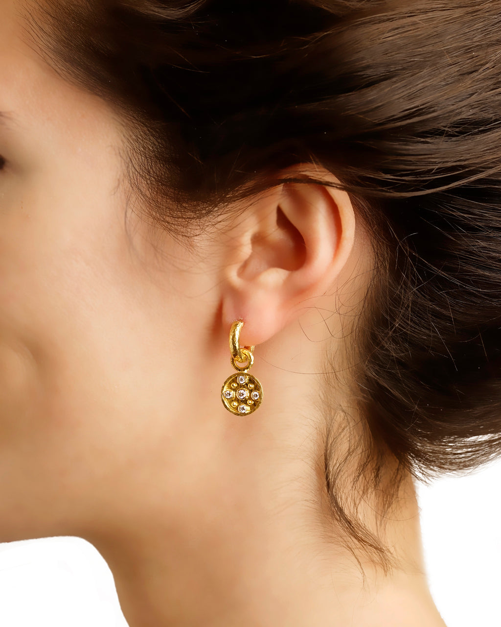 Diamond Disk Earring Charms