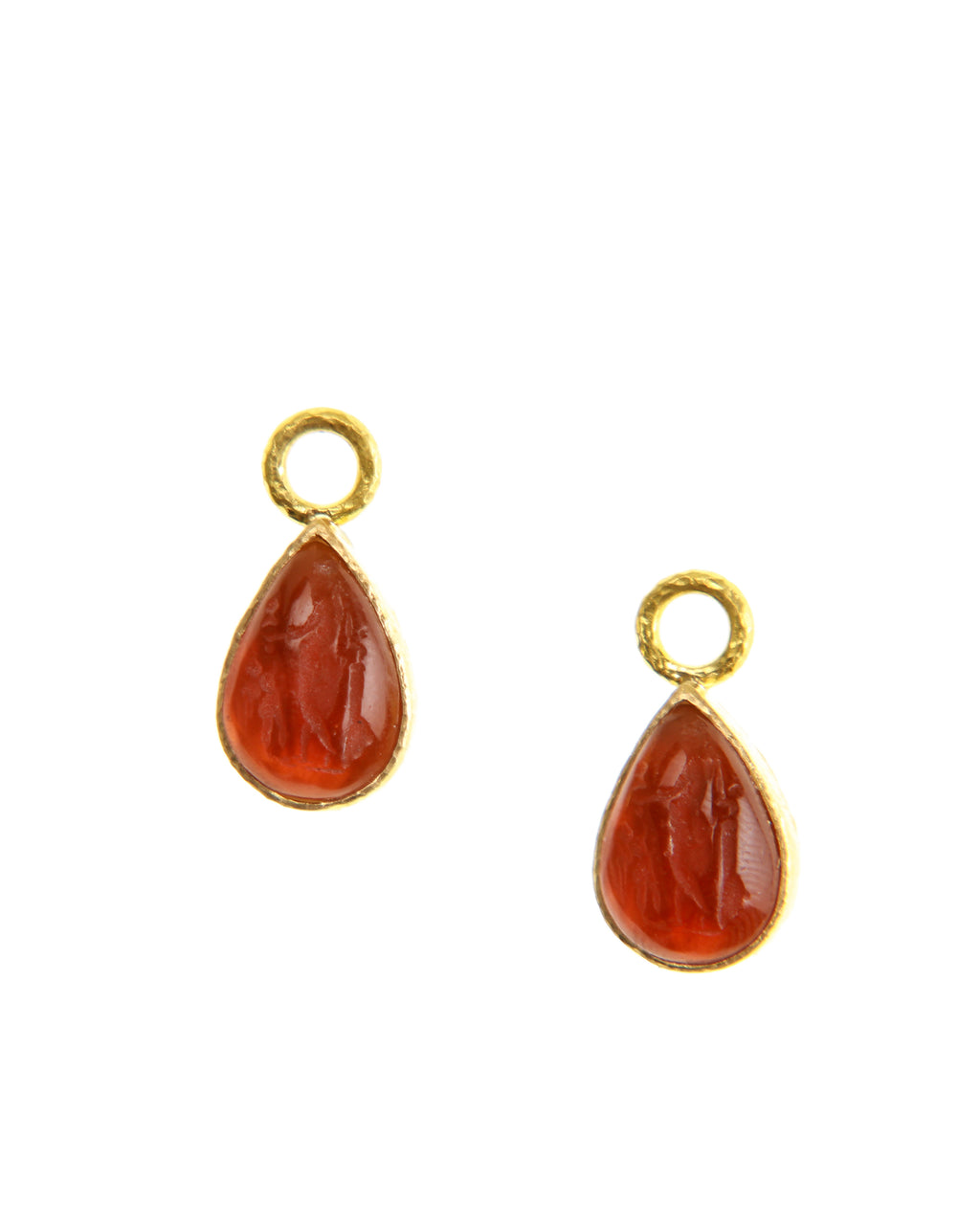 Amber 'Small Pear Shape' Earring Charms