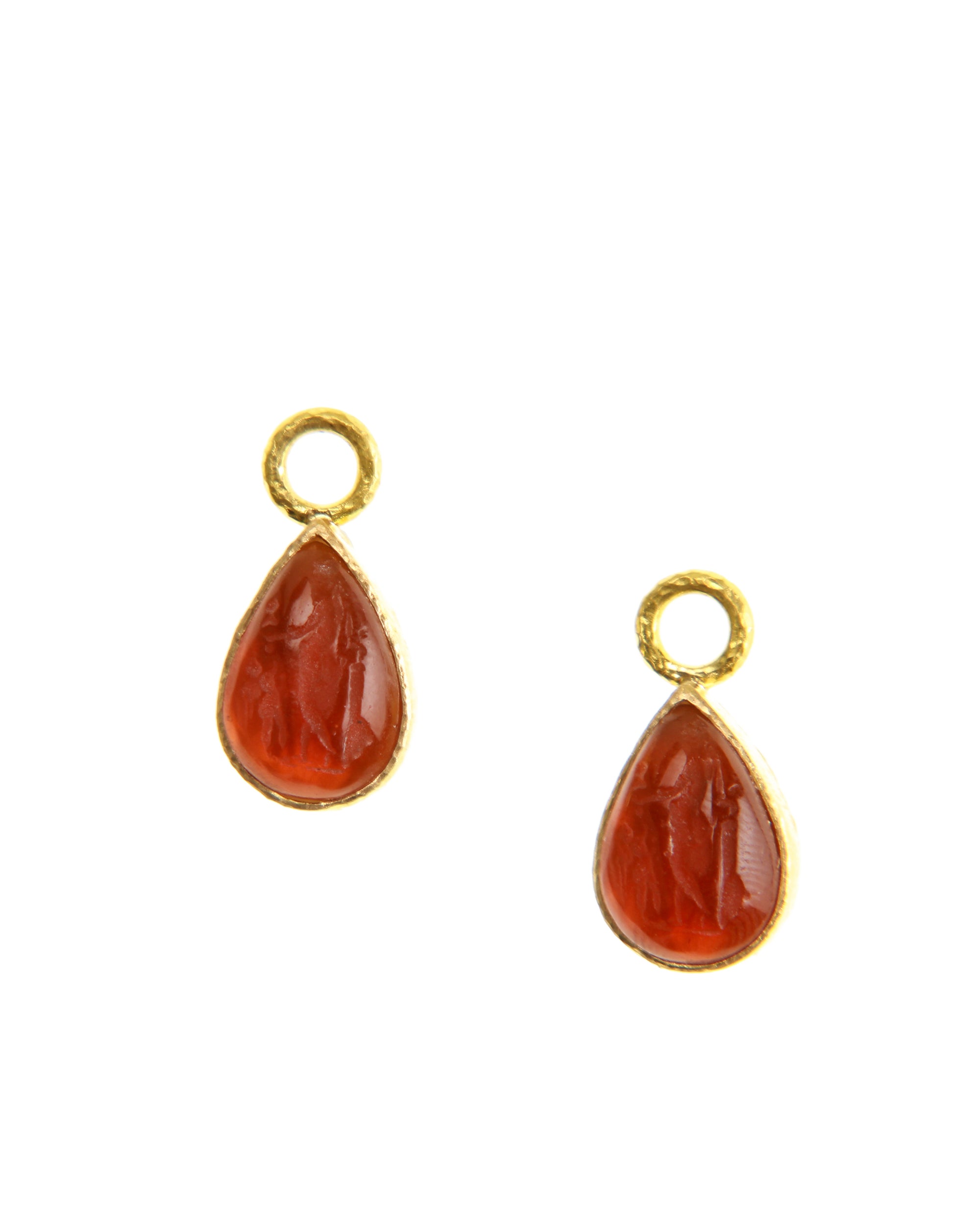 Amber 'Small Pear Shape' Earring Charms