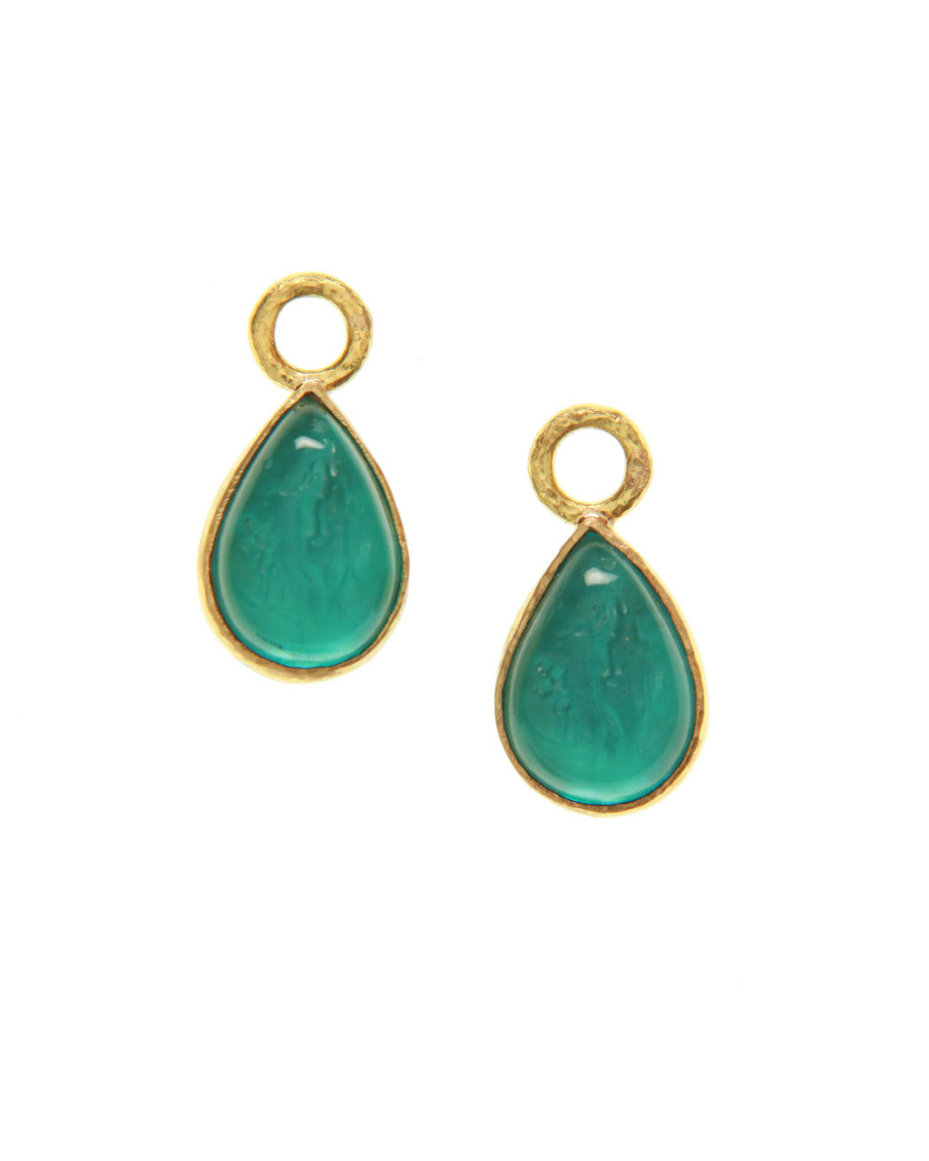 Teal 'Small Pear Shape' Earring Charms