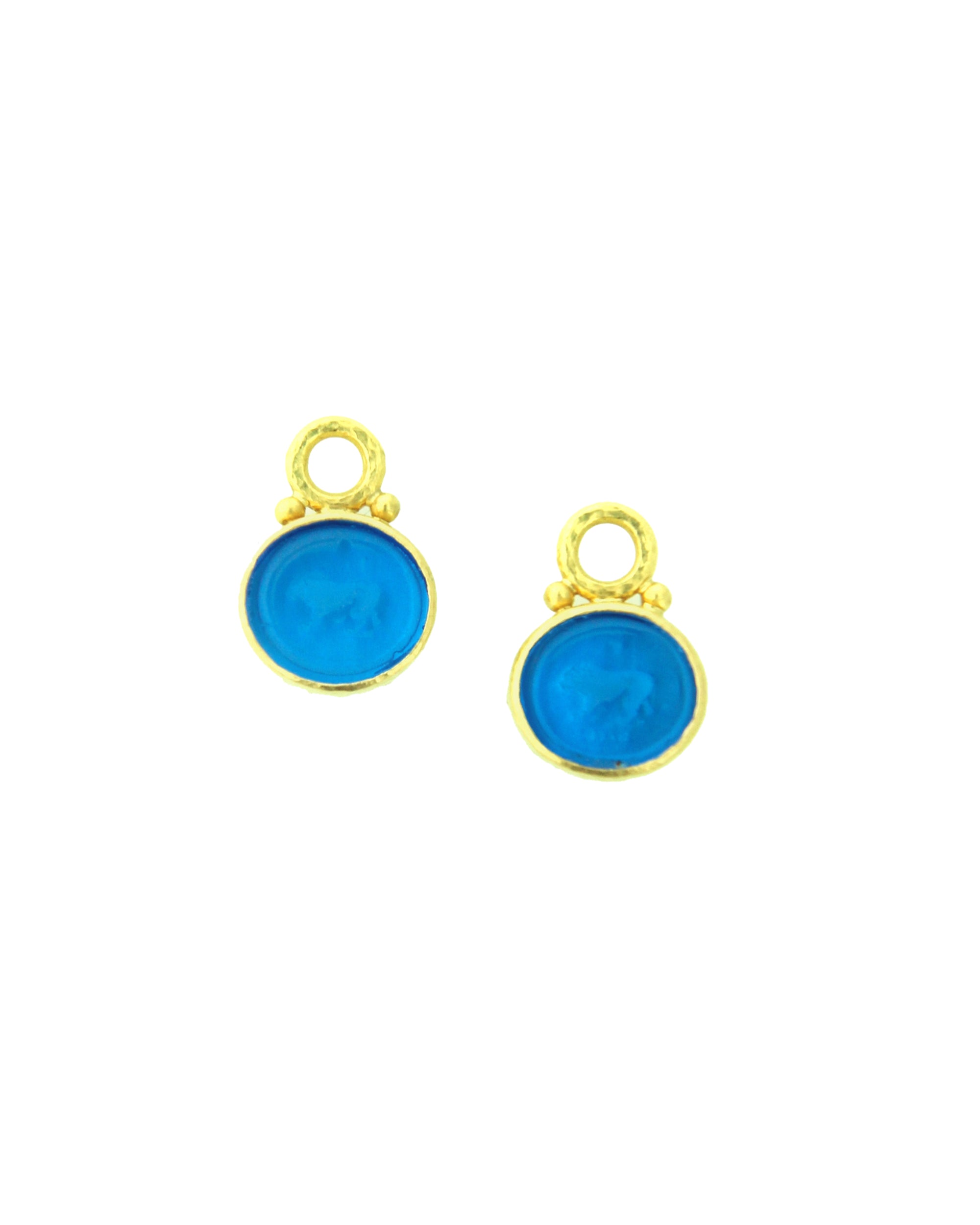 Peacock 'Stalking Lion' Earring Charms
