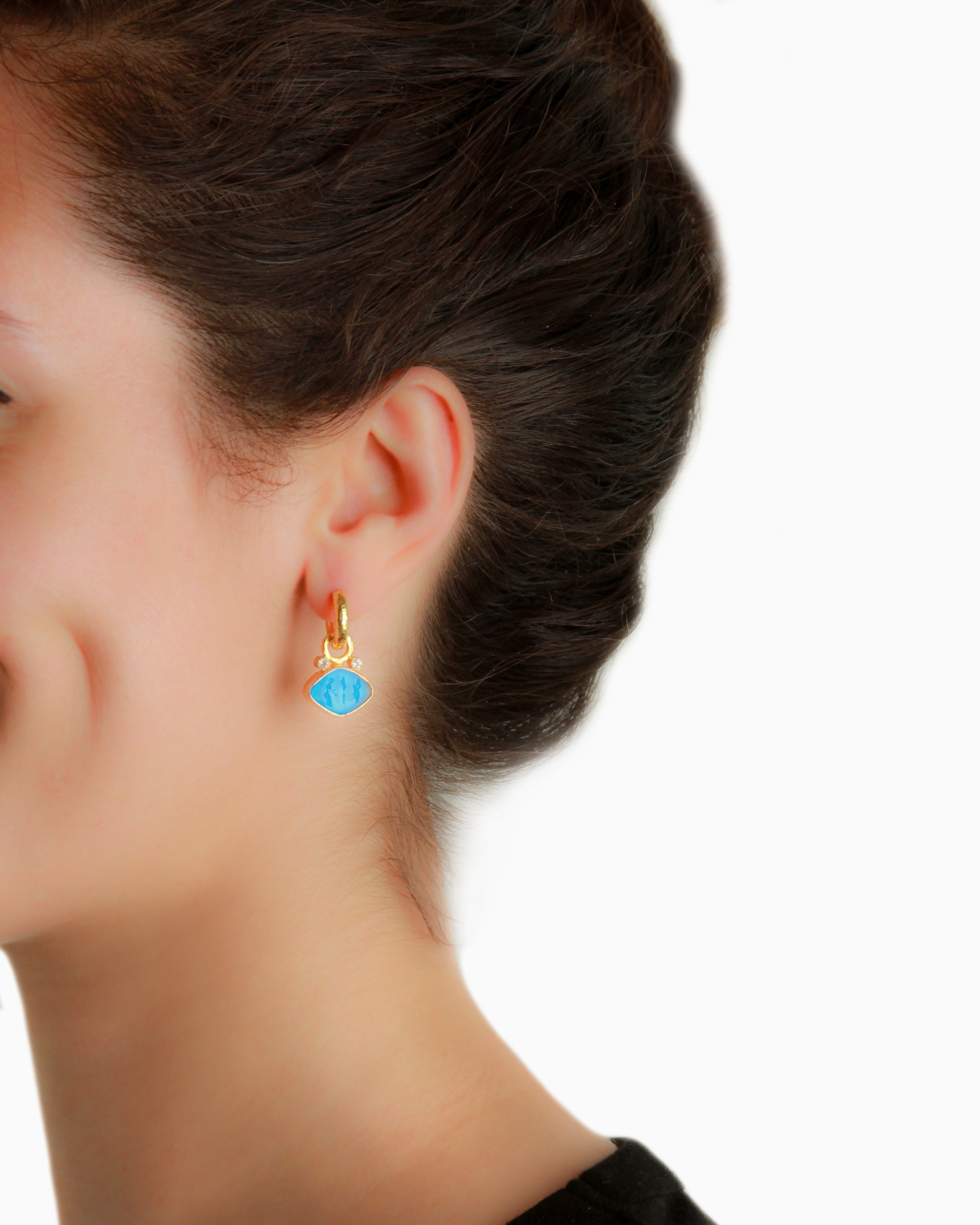 Smoke 'Rombo' Earring Charms