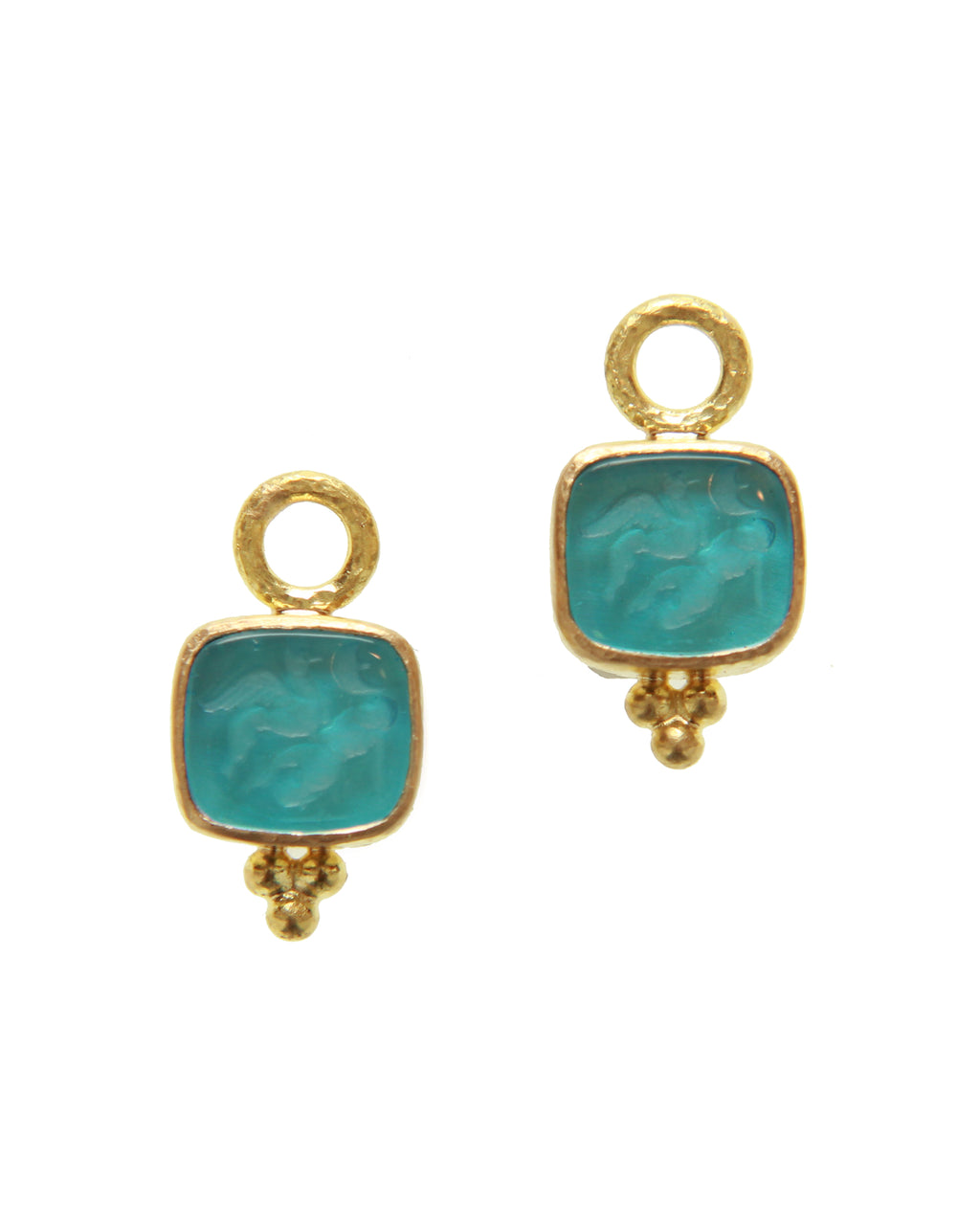 Teal 'Pegasus and Goddess' Earring Charms