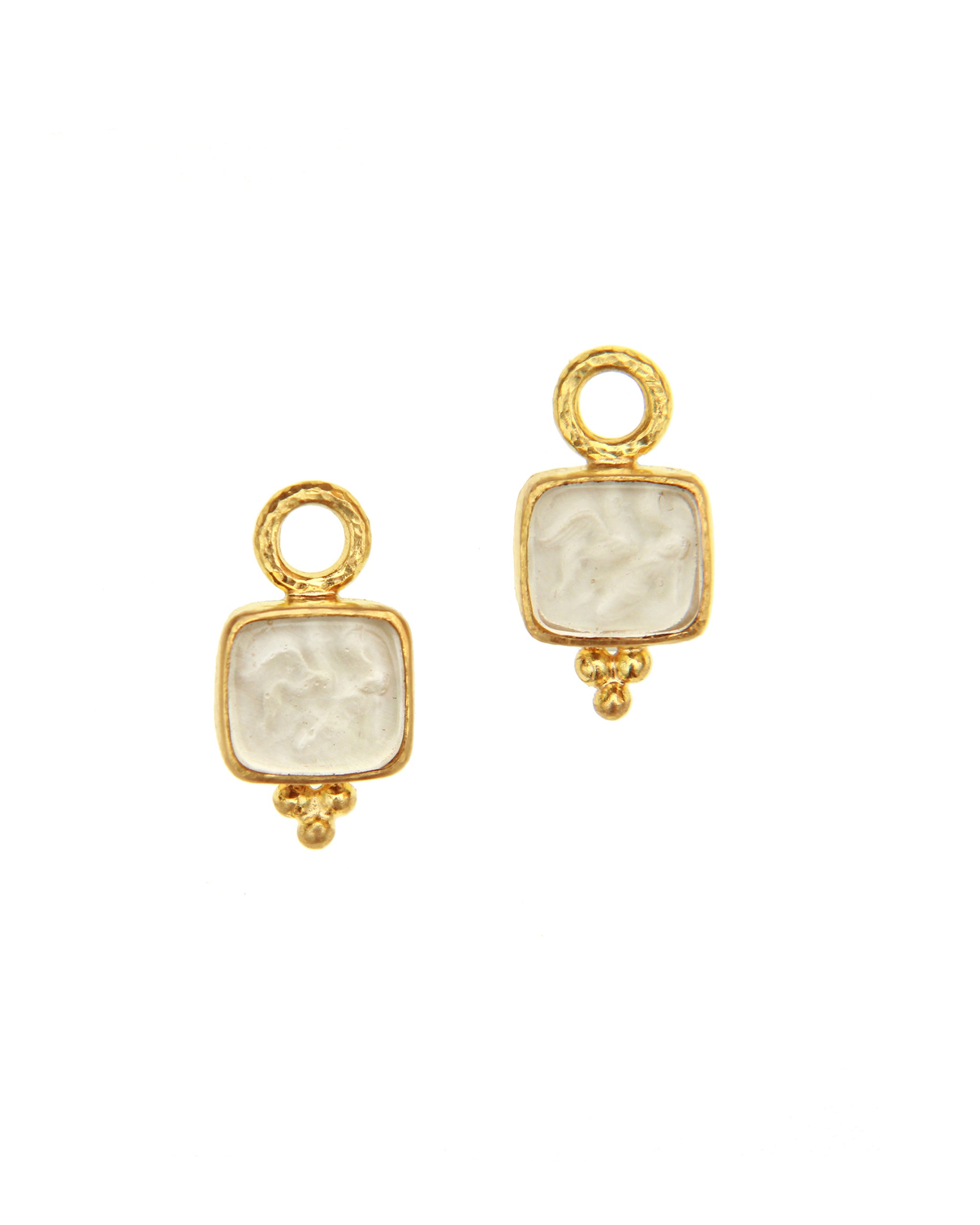 Crystal 'Pegasus and Goddess' Earring Charms