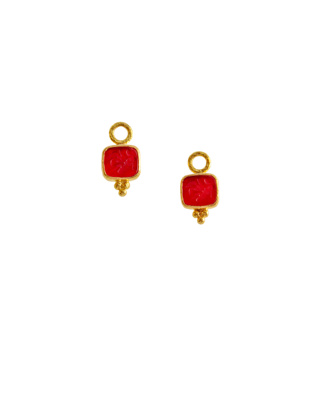 Ruby 'Pegasus, Goddess and Moon' Earring Charms