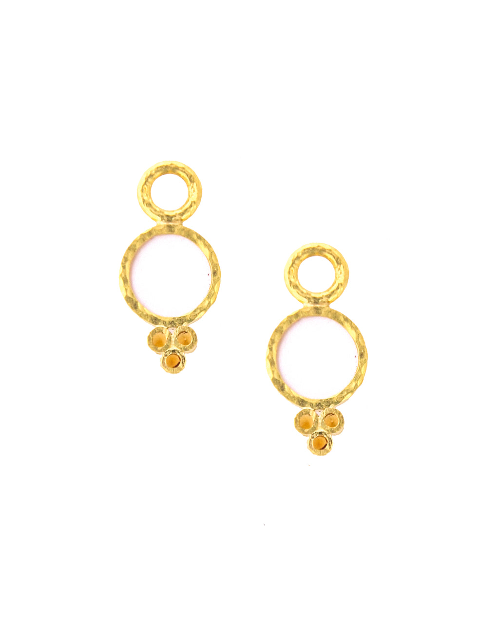 Amber 'Round Cupid' Earring Charms