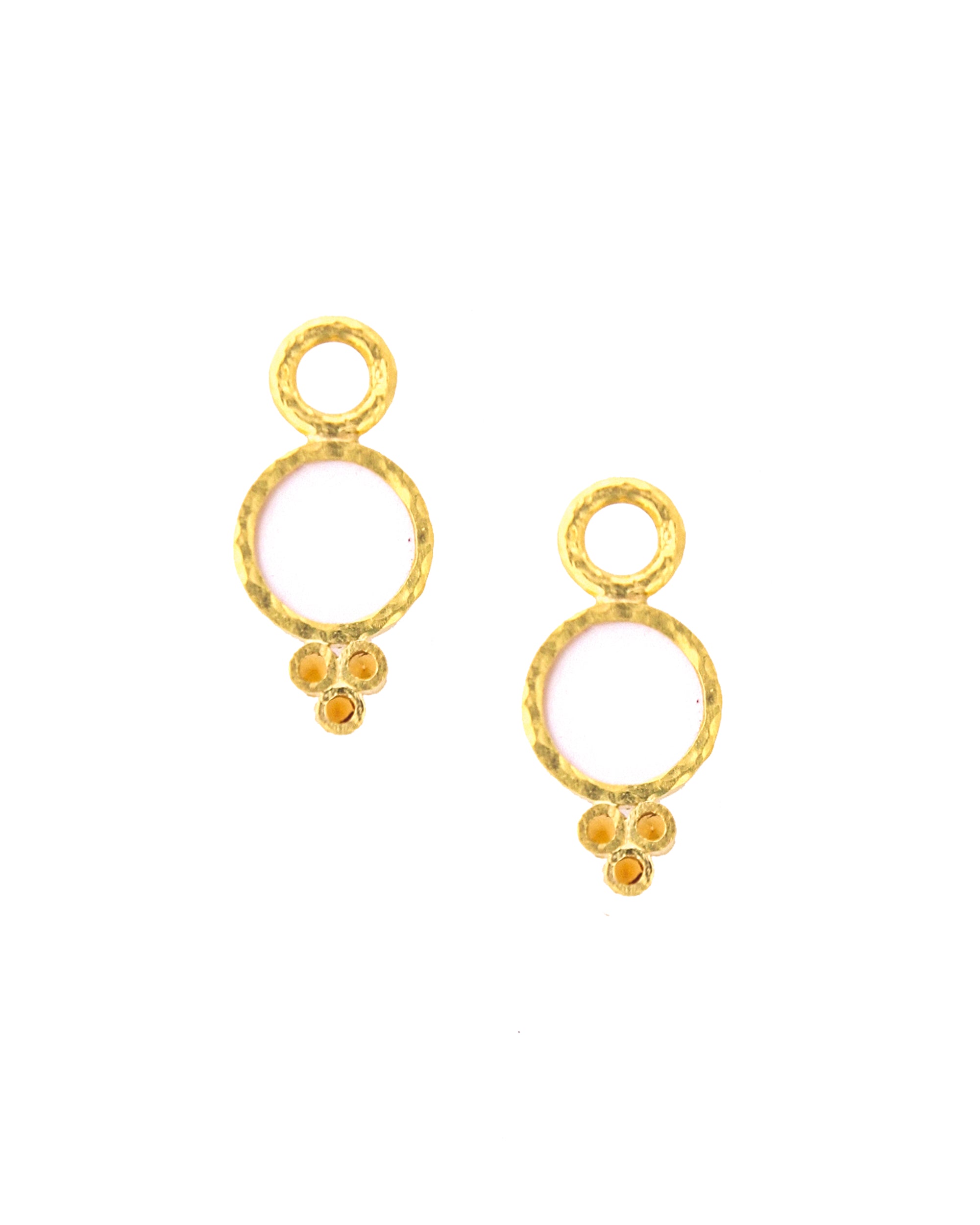 Amber 'Round Cupid' Earring Charms