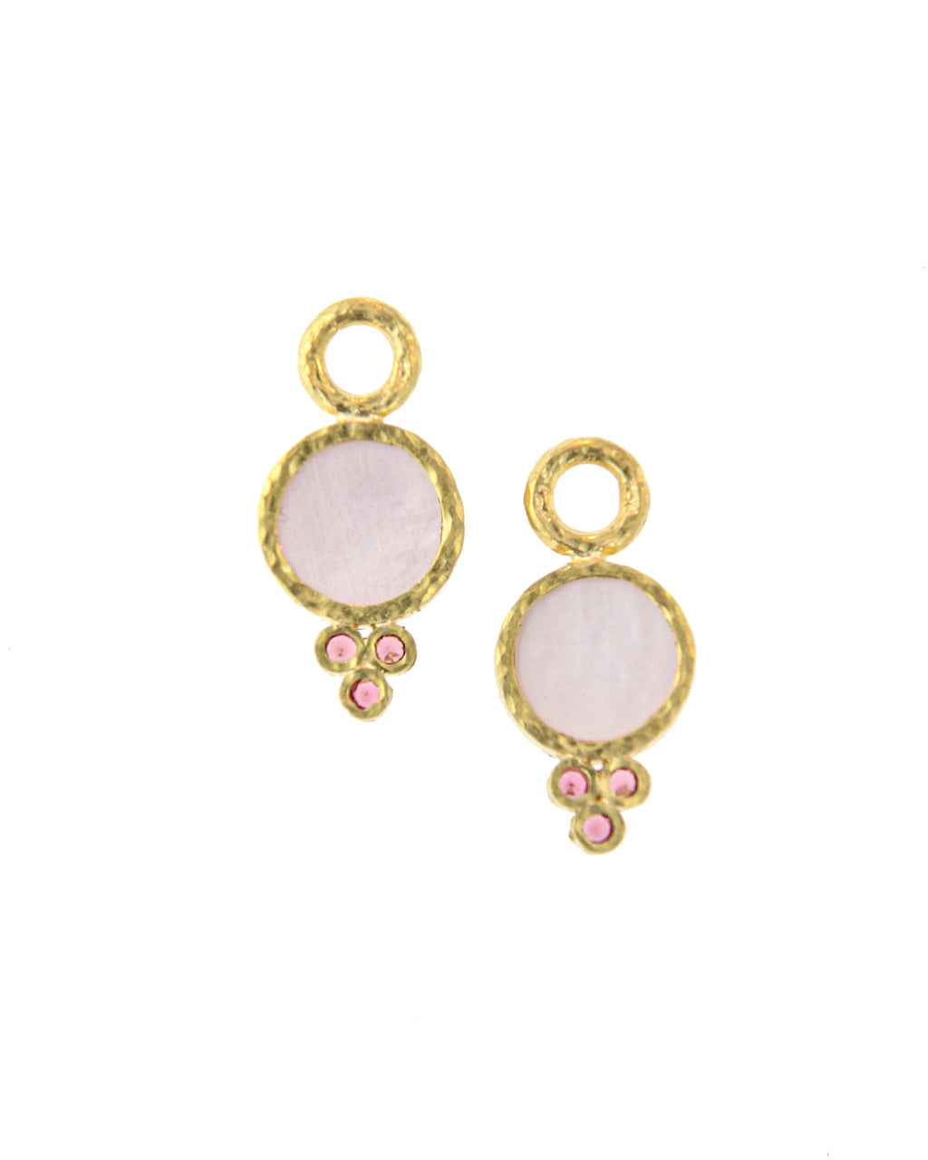 Pink 'Round Cupid' Earring Charms