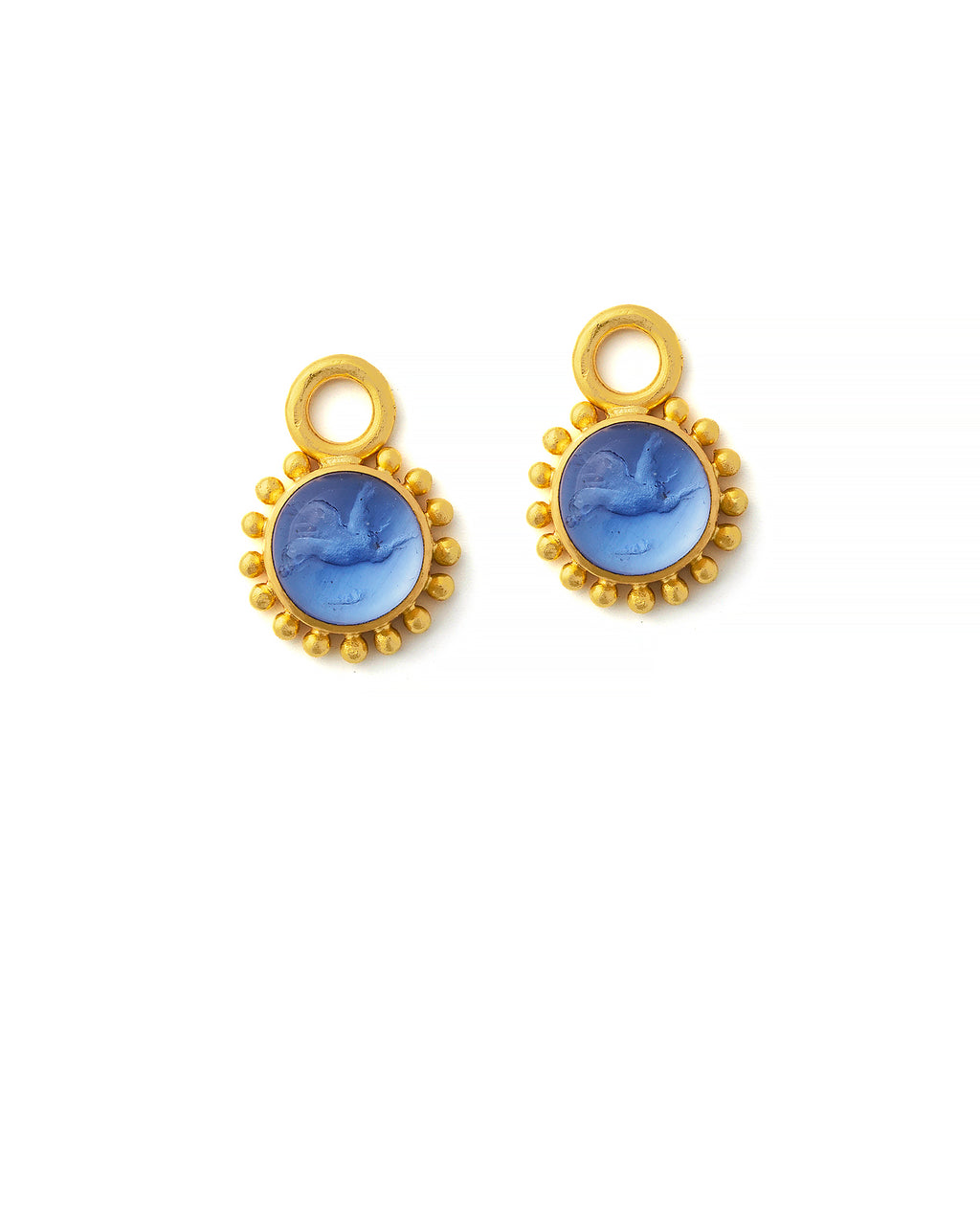 Cerulean 'Cabochon Tiny Griffin' Earring Charms