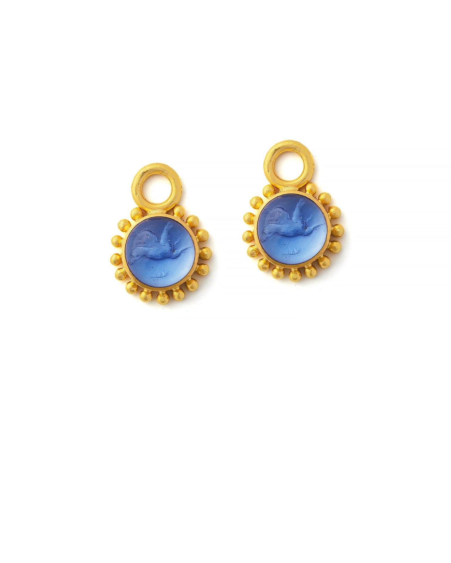 Cerulean 'Cabochon Tiny Griffin' Earring Charms