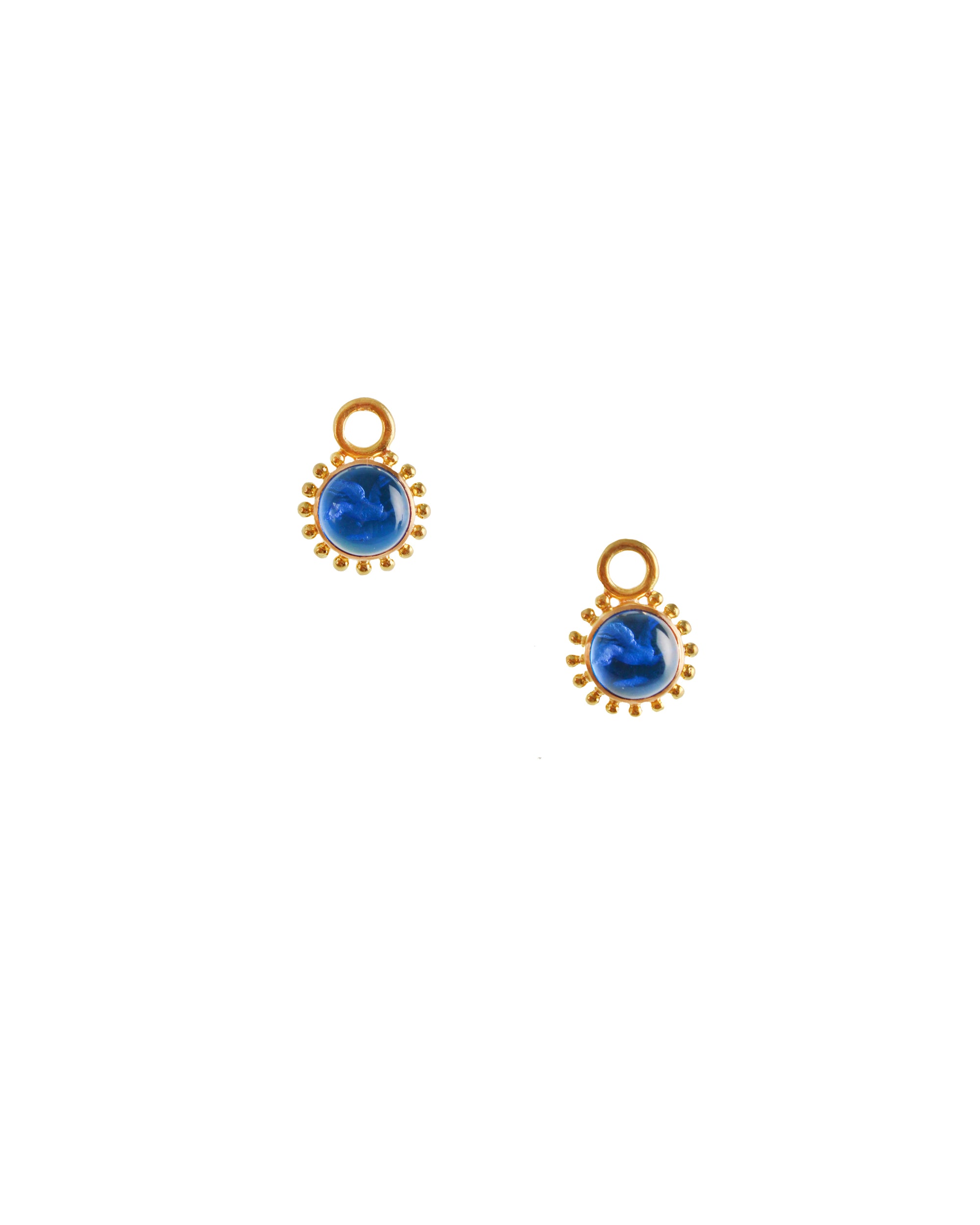 Peacock 'Cabochon Tiny Griffin' Earring Charms