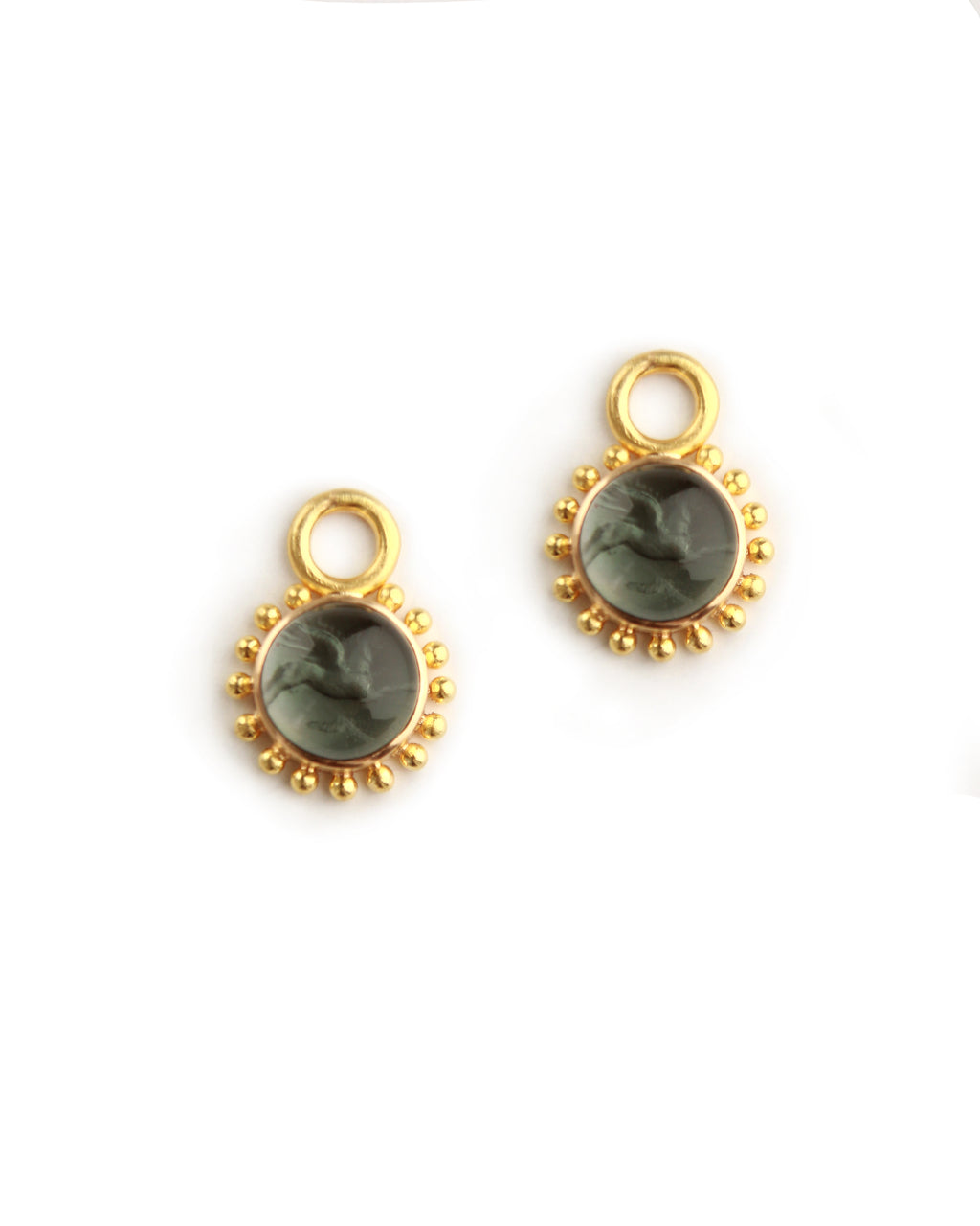 Smoke 'Cabochon Tiny Griffin' Earring Charms